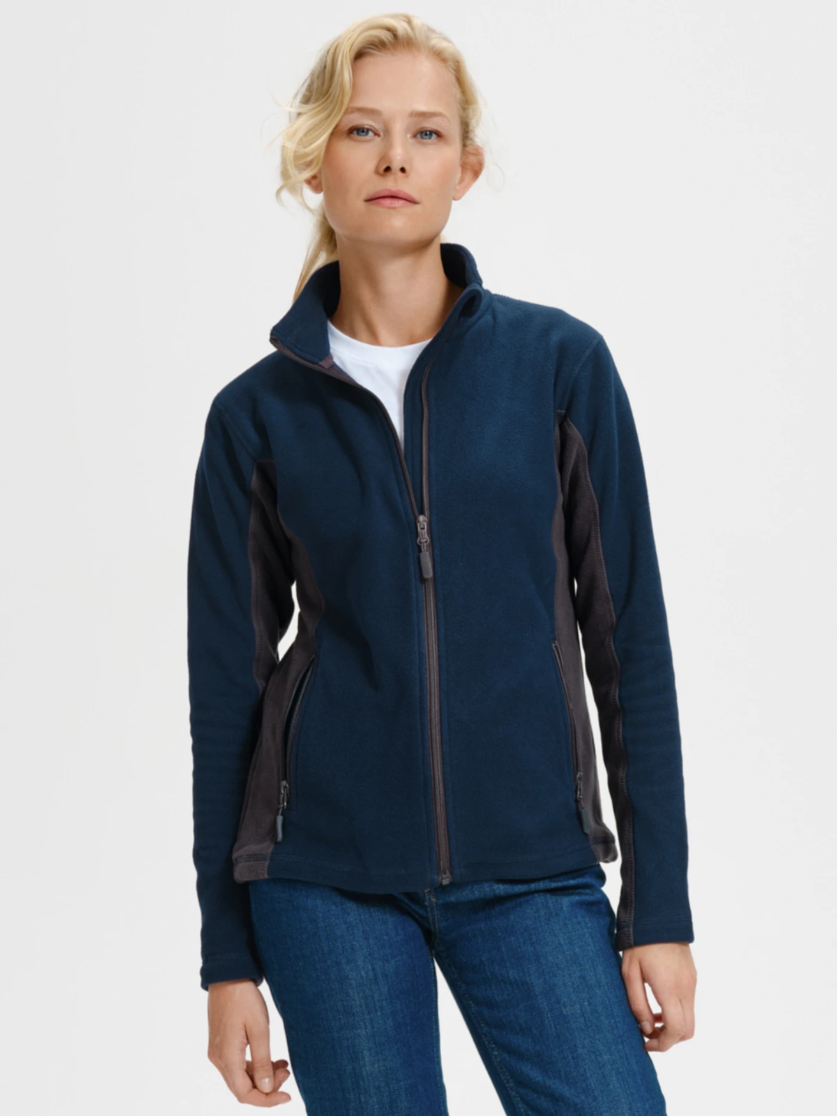 malfini-528-frosty-fleece-damen-marineblau-model-0 MALFINI Fleecejacke Damen Frosty 528