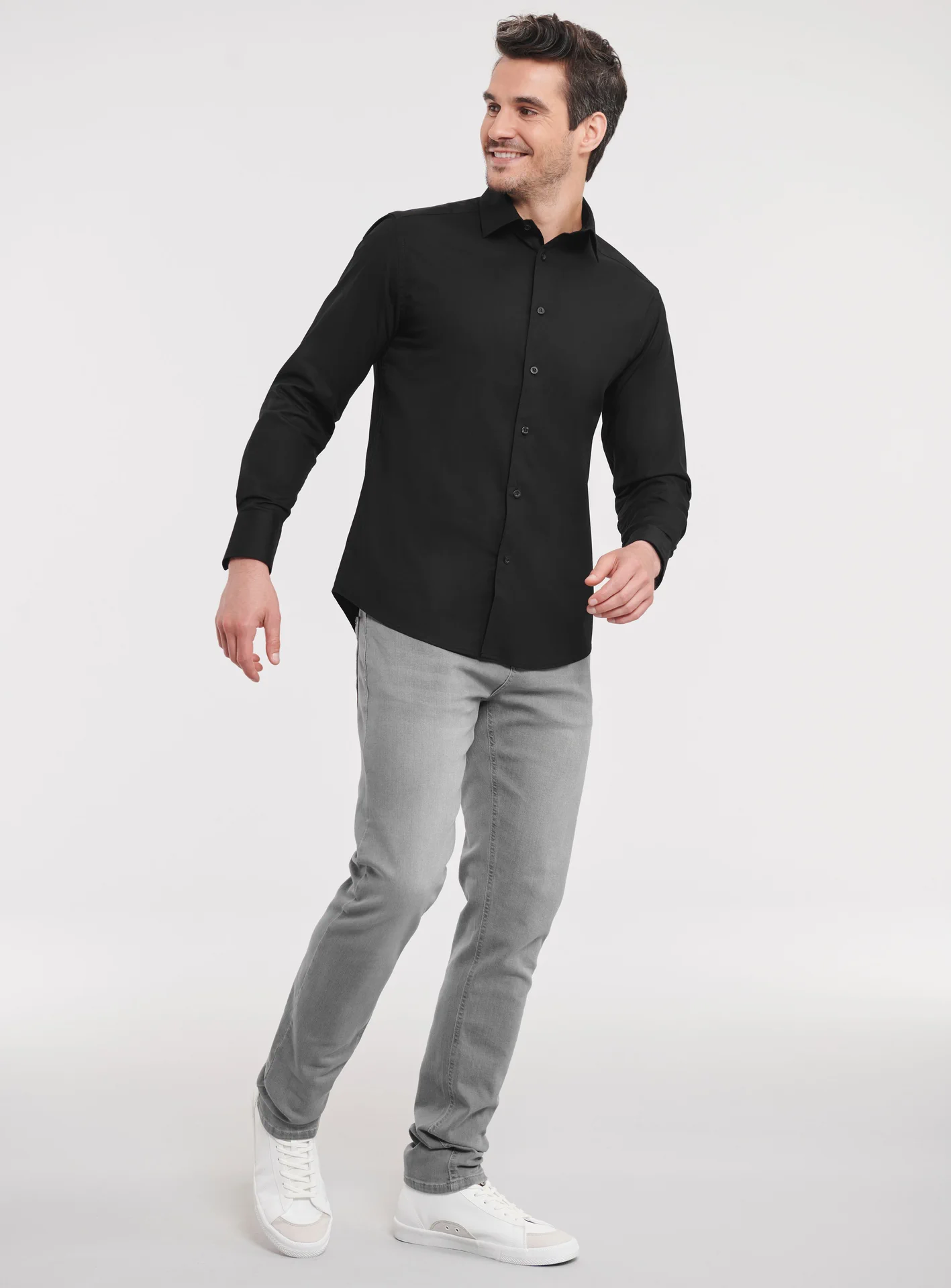 Russell Men's Long Sleeve Easy Care Fitted Shirt