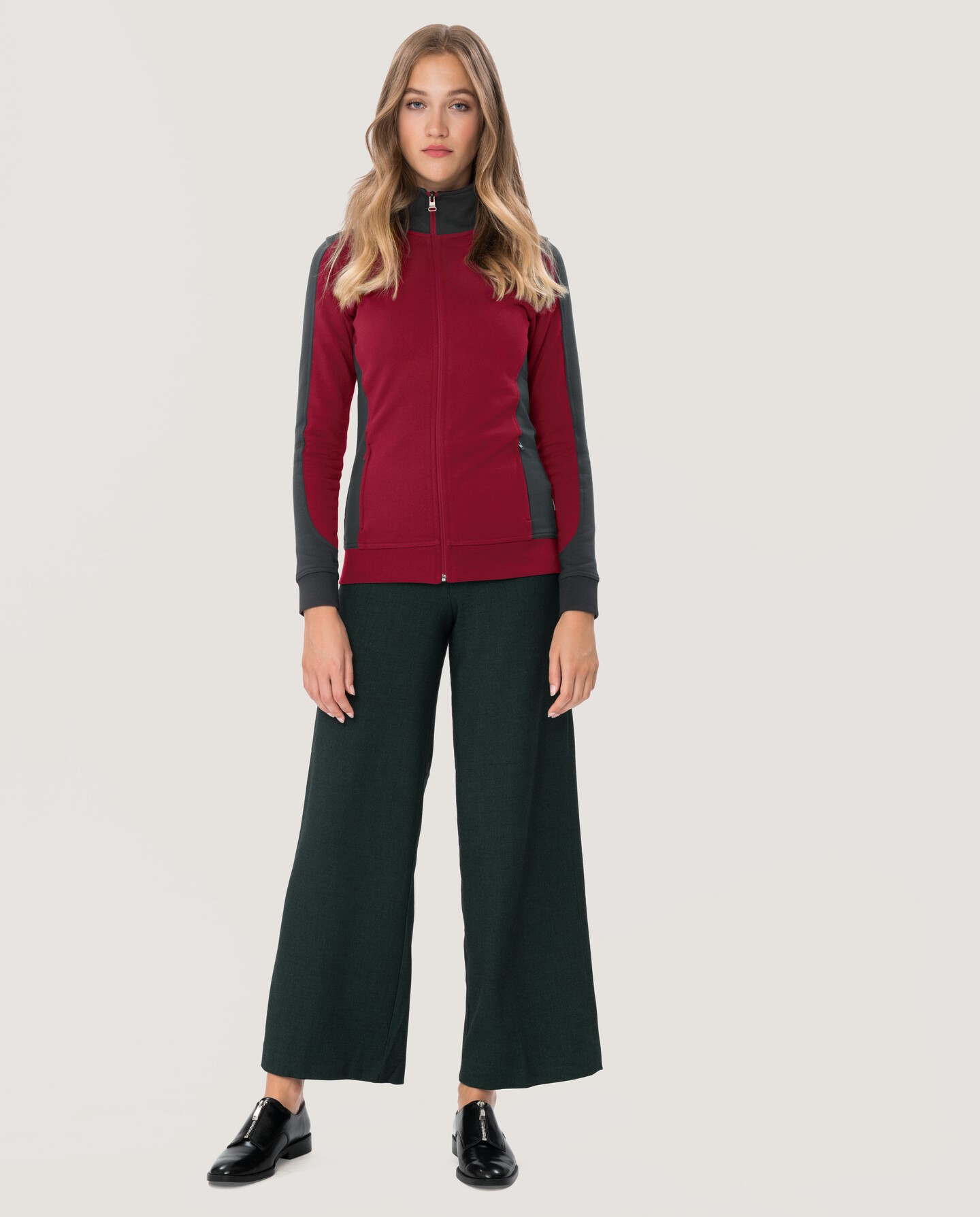 HAKRO Damen-Sweatjacke 277 Contrast Mikralinar® HAKRO Damen-Sweatjacke 277 Contrast Mikralinar®