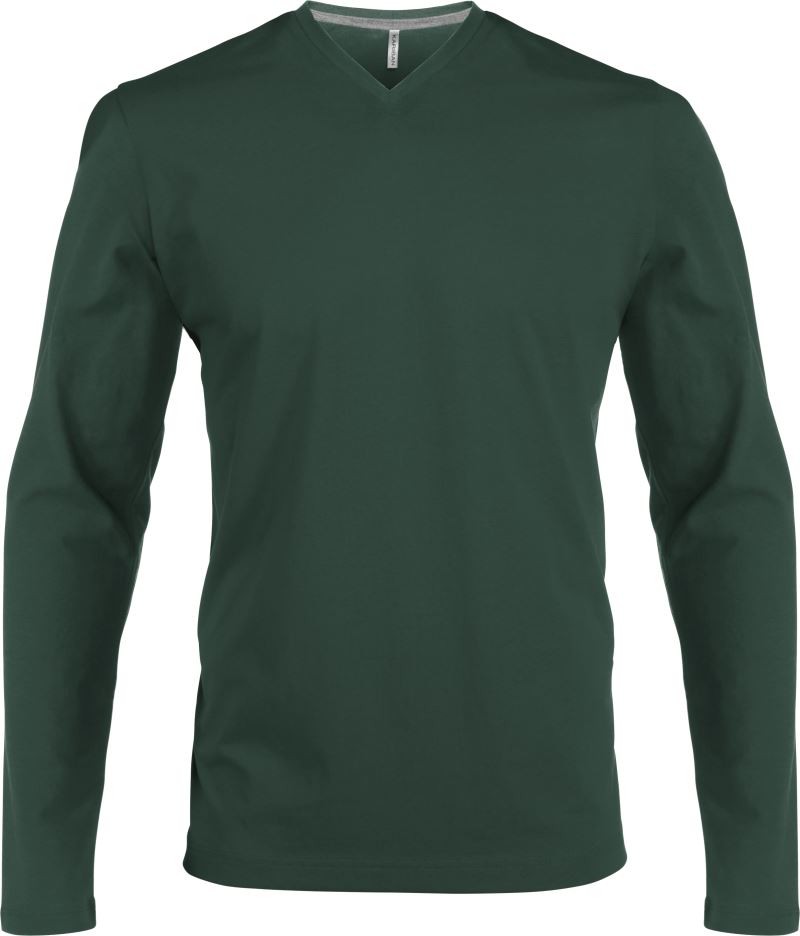 Kariban Herren V-Neck T-Shirt langarm