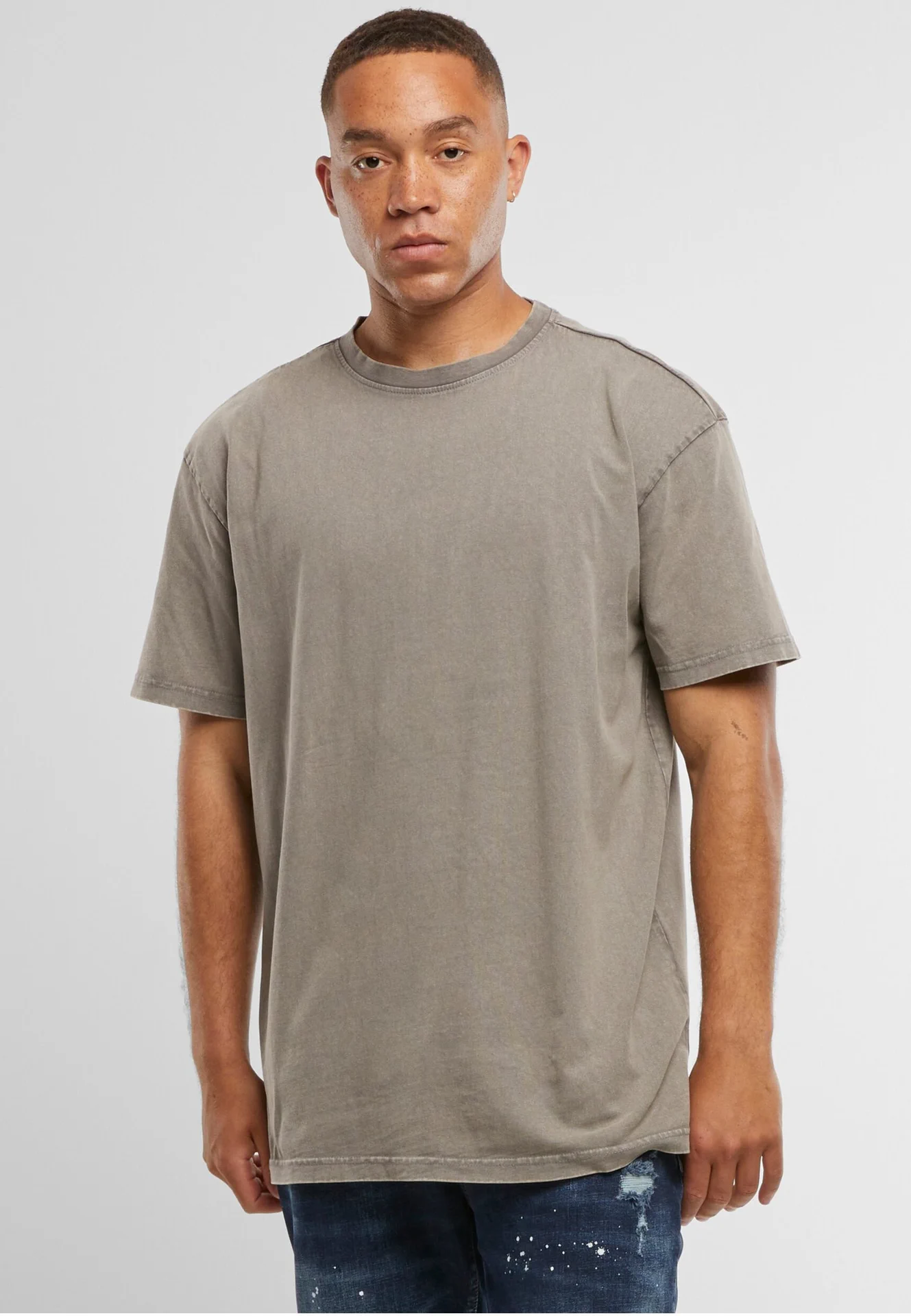 Build Your Brand Acid Washed Heavy Oversize Tee