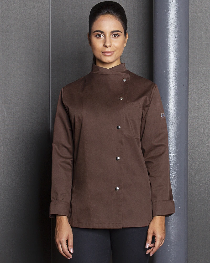 karlowsky-jf3-kochjacke-larissa-lightbrown-model-0 KARLOWSKY Kochjacke Larissa