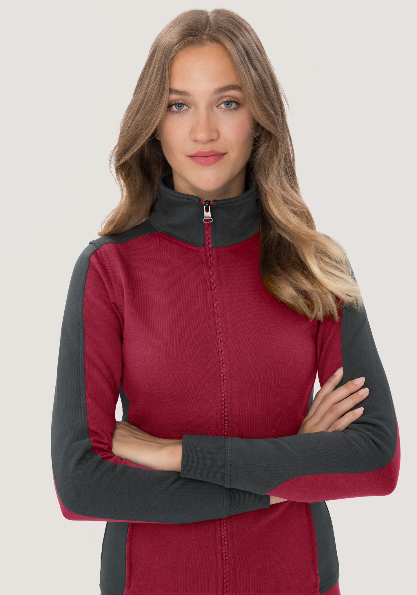 HAKRO Damen-Sweatjacke 277 Contrast Mikralinar®