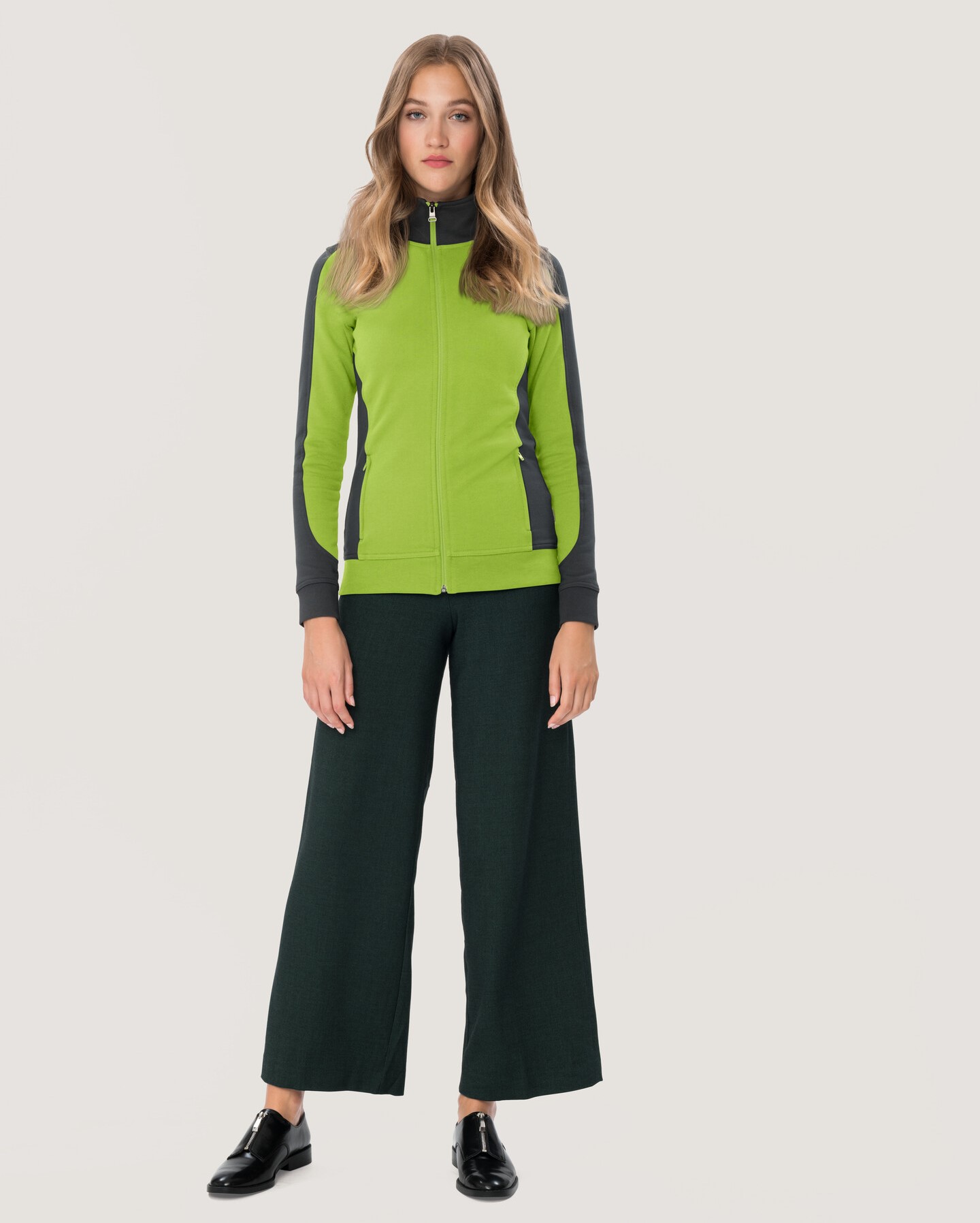 HAKRO Damen-Sweatjacke 277 Contrast Mikralinar® HAKRO Damen-Sweatjacke 277 Contrast Mikralinar®