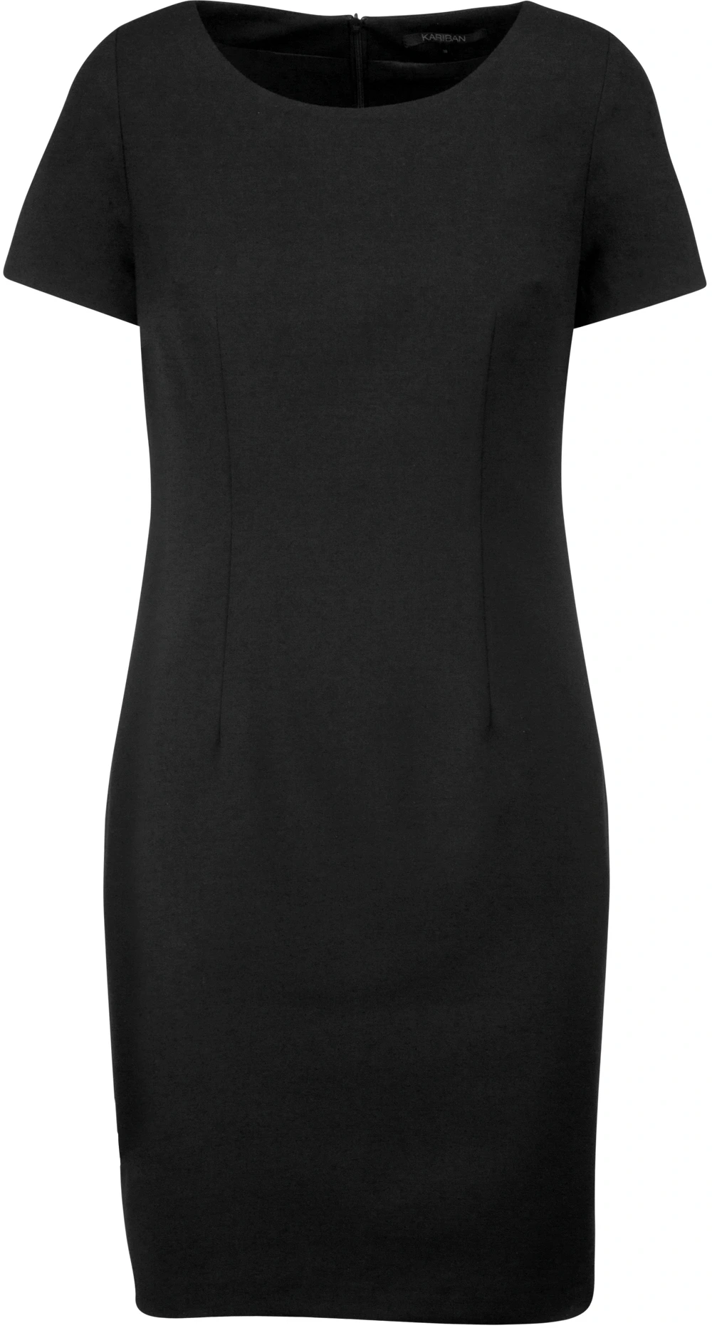 kariban-K500-kleid-kurzarm-black-front-3 Kariban Kleid kurzarm