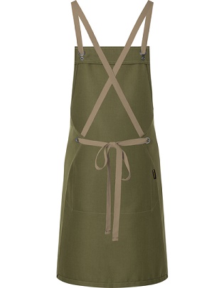 KARLOWSKY Latzschürze Urban-Look mit Kreuzbändern und großer Tasche KARLOWSKY Latzschürze Urban-Look mit Kreuzbändern und großer Tasche