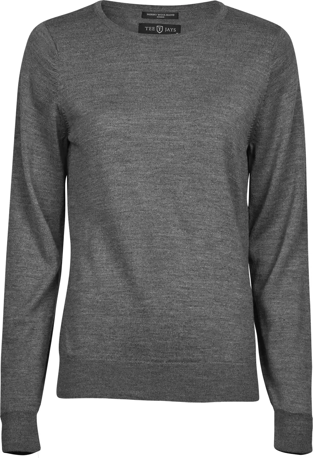 tee-jays-6006-womens-crew-neck-sweater-greymelange-front-1 Tee Jays Women´s Crew Neck Sweater