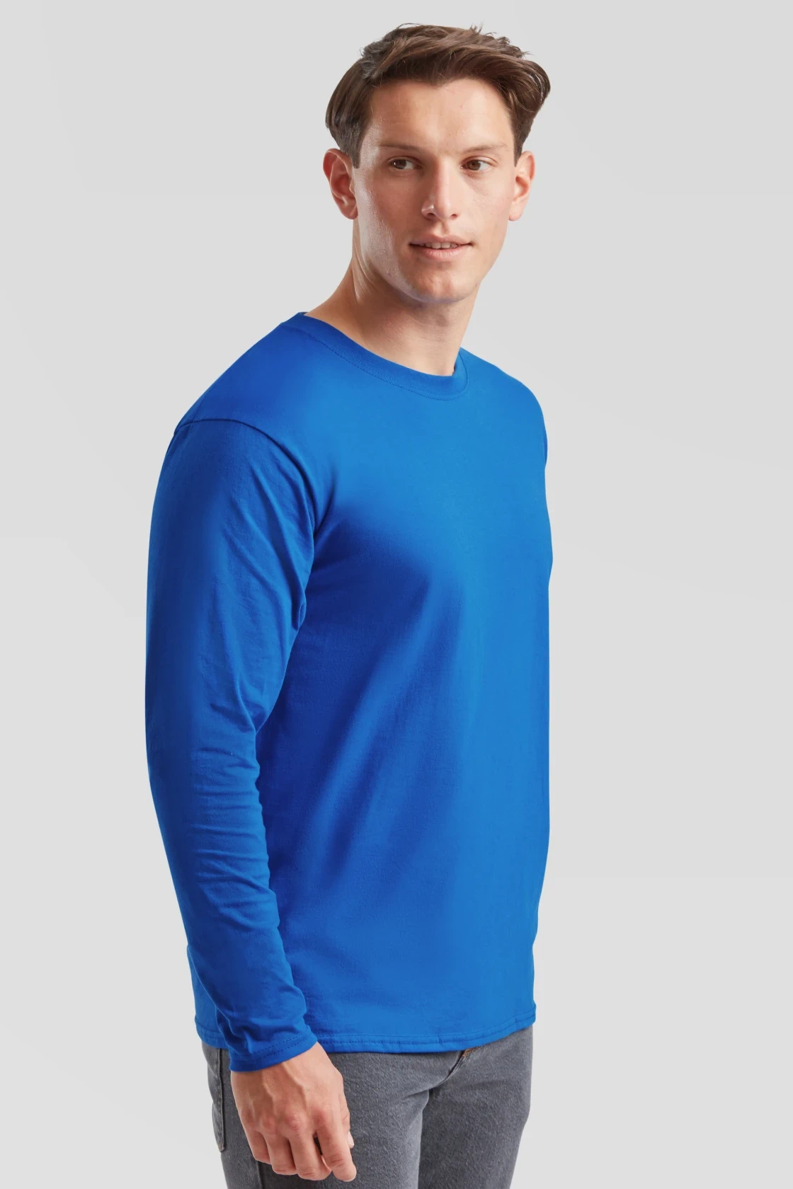 fruit-of-the-loom-61-038-0-valueweight-long-sleeve-t-shirt-royalblue-model-1 F.O.L. Valueweight T LSL
