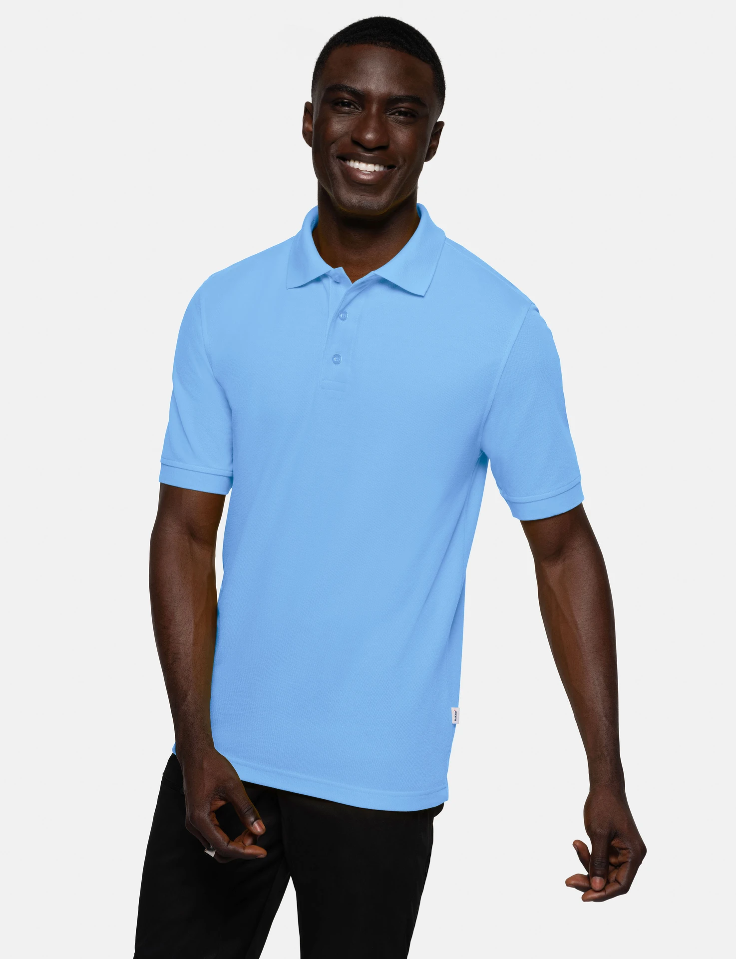 hakro-816-poloshirt-mikralinar-malibublau-model-0 HAKRO Poloshirt 816 Mikralinar®