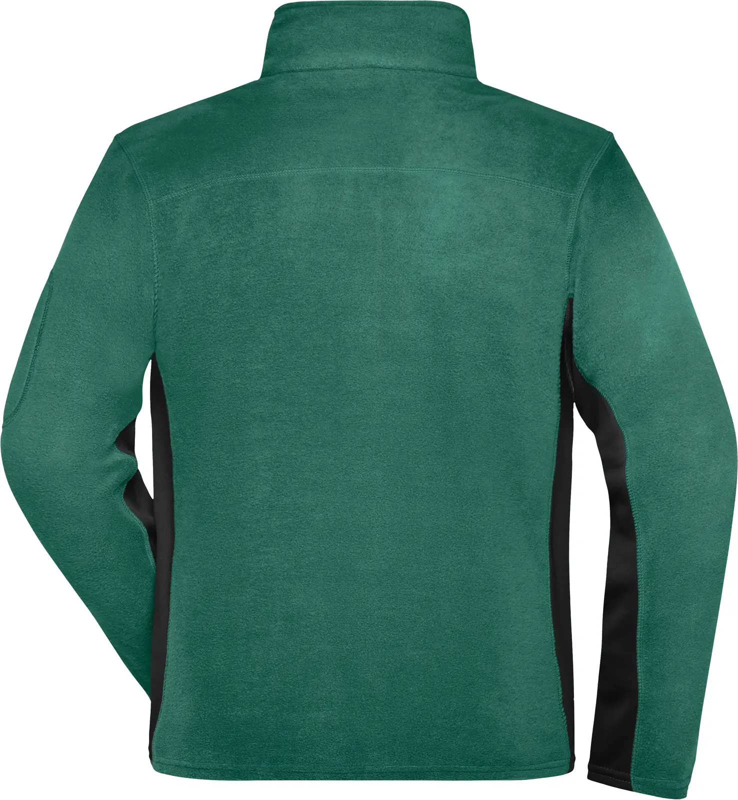 jn842-mens-workwear-fleece-jacket-darkgreen-black-back-5 James & Nicholson Men's Workwear Fleece Jacket -Strong-
