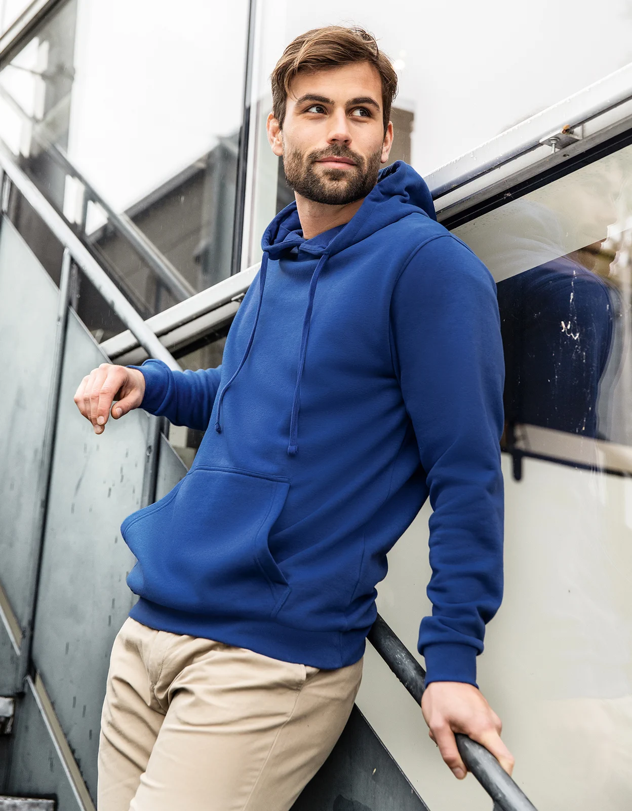 jn796-mens-promo-hoody-model-0 James & Nicholson Promo Hoody Man