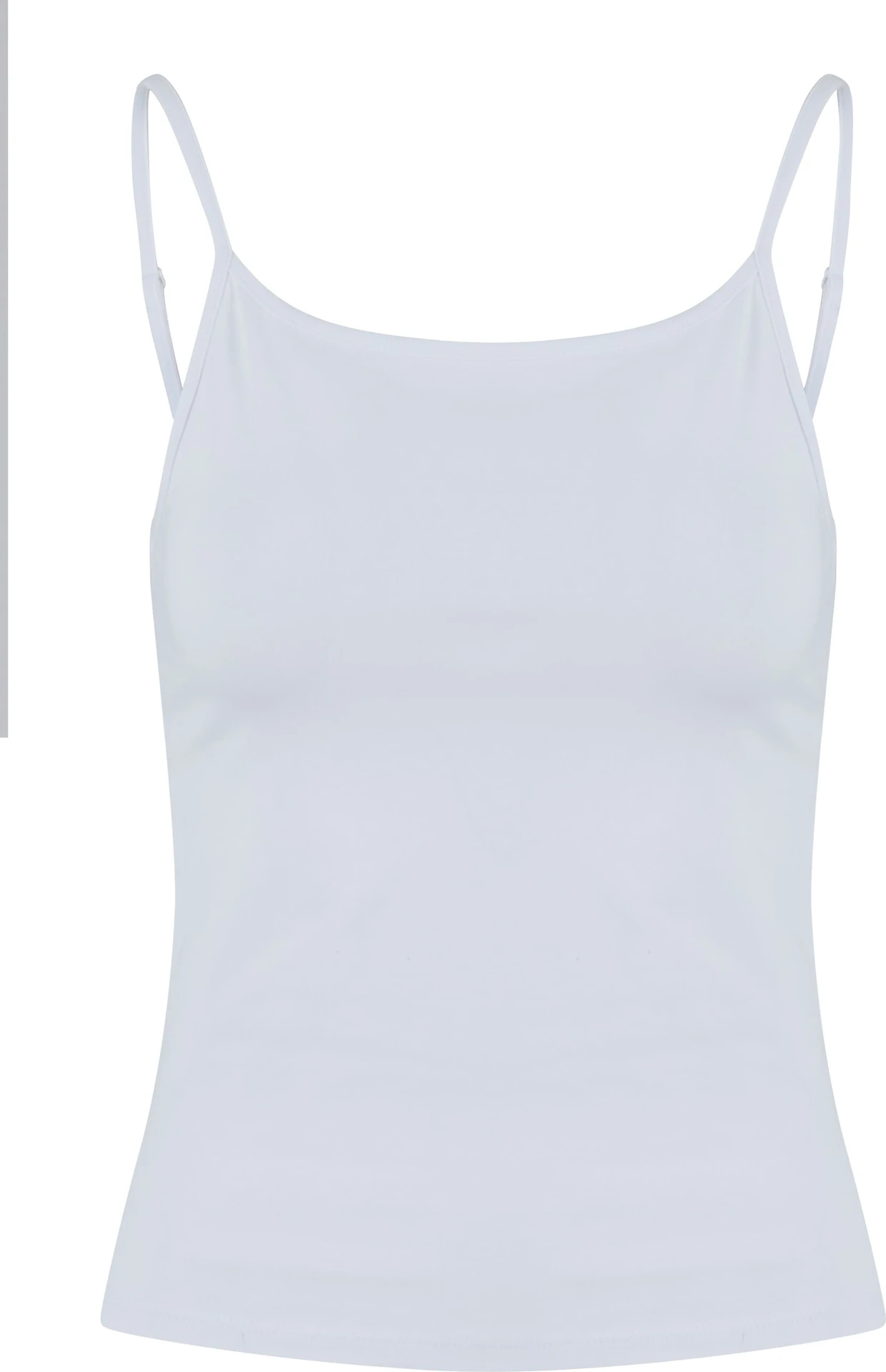 BYB-BY314-ladies-stretch-jersey-short-slim-top-white-front-4 Build Your Brand Ladies Stretch Jersey Short Slim Top