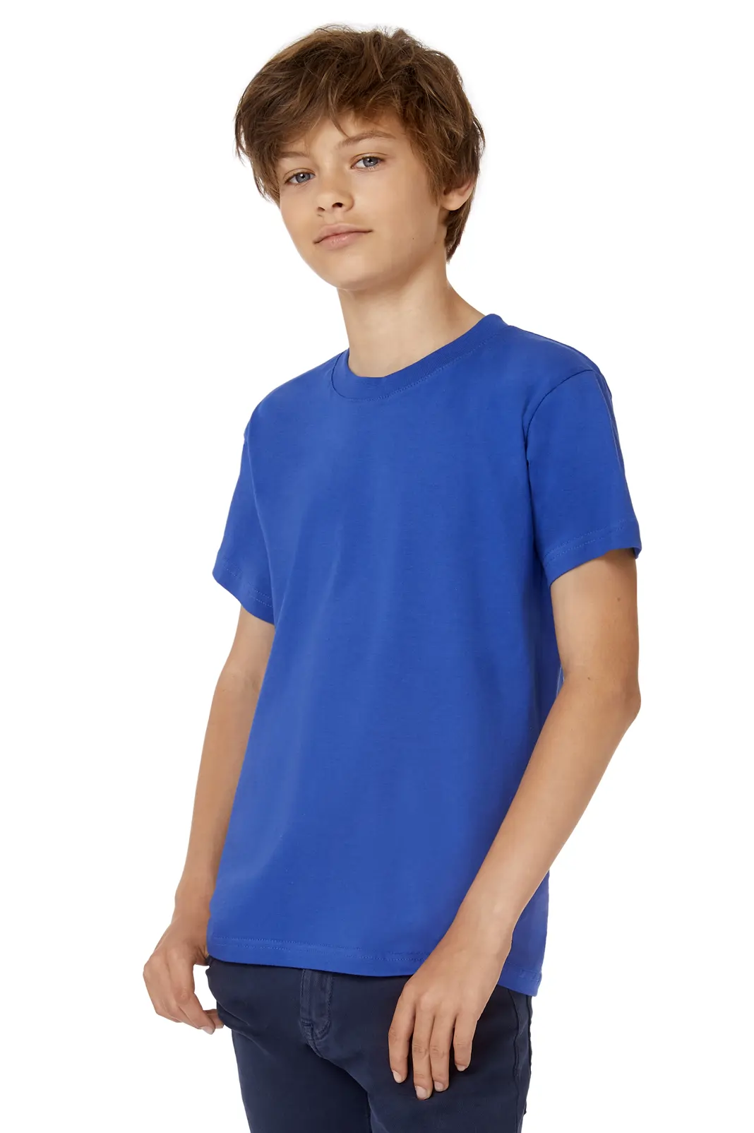 bc-tk301-exact-190-kids-t-shirt-royal-blue-model-1 B&C T-Shirt Exact 190 Kids