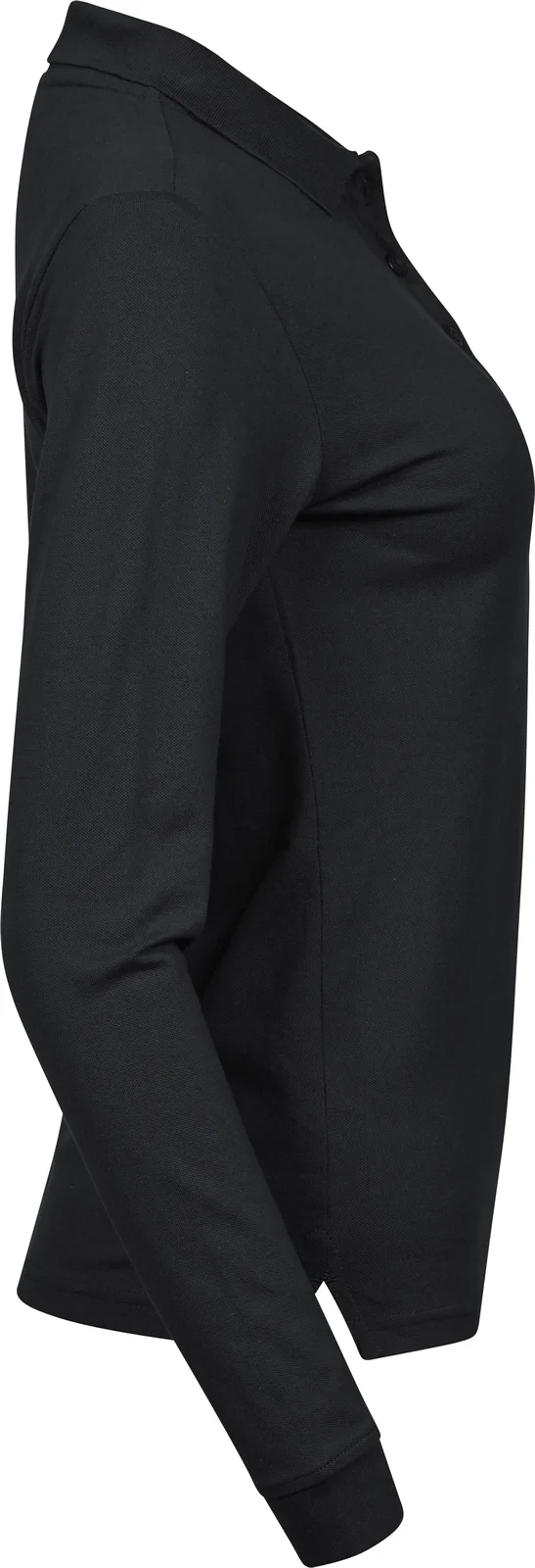 tee-jays-146-womens-luxury-stretch-long-sleeve-poloshirt-black-right-4 Tee Jays Ladies Luxury Stretch Long Sleeve Polo