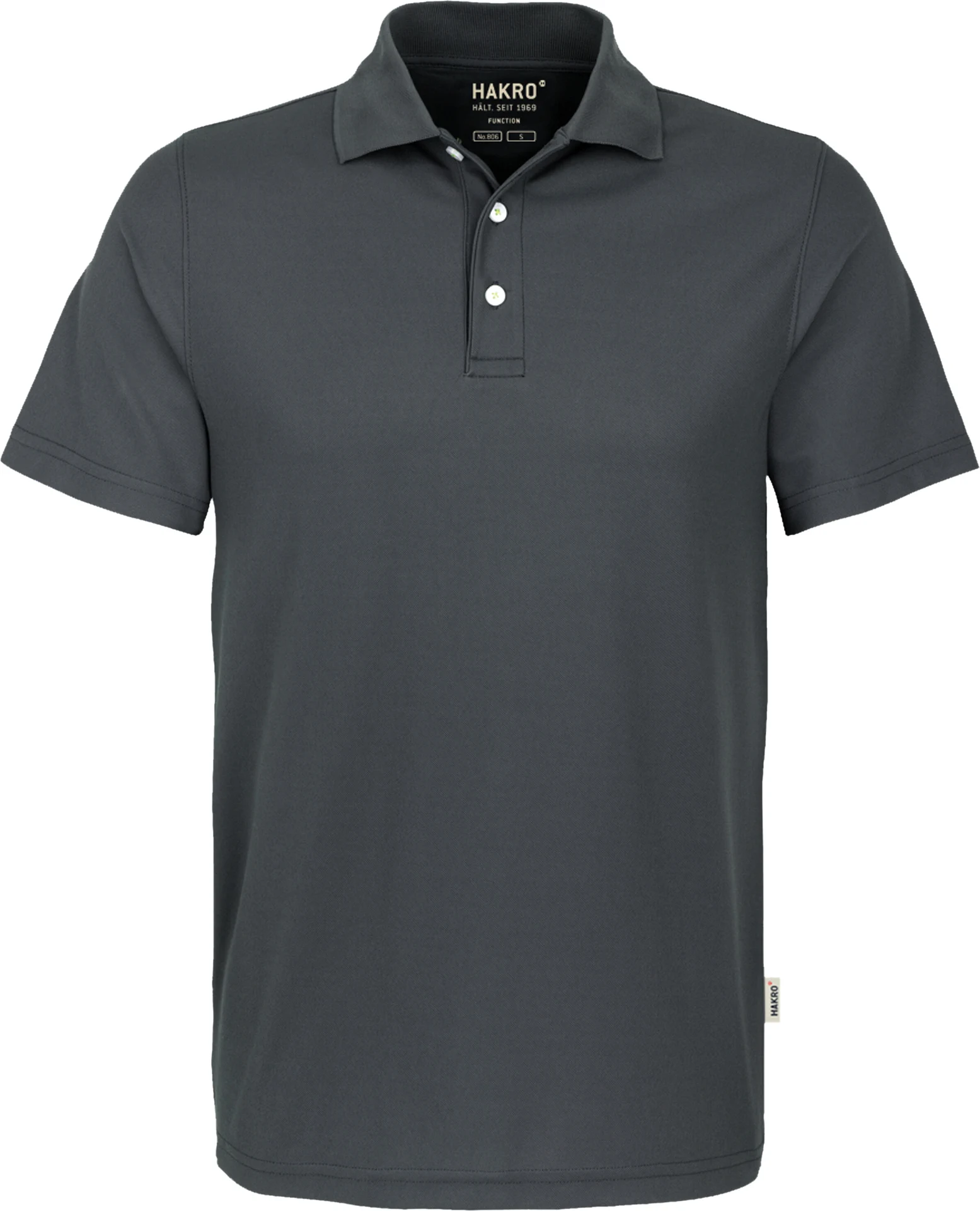hakro-806-poloshirt-coolmax-anthrazit-front-1 HAKRO Poloshirt 806 Coolmax