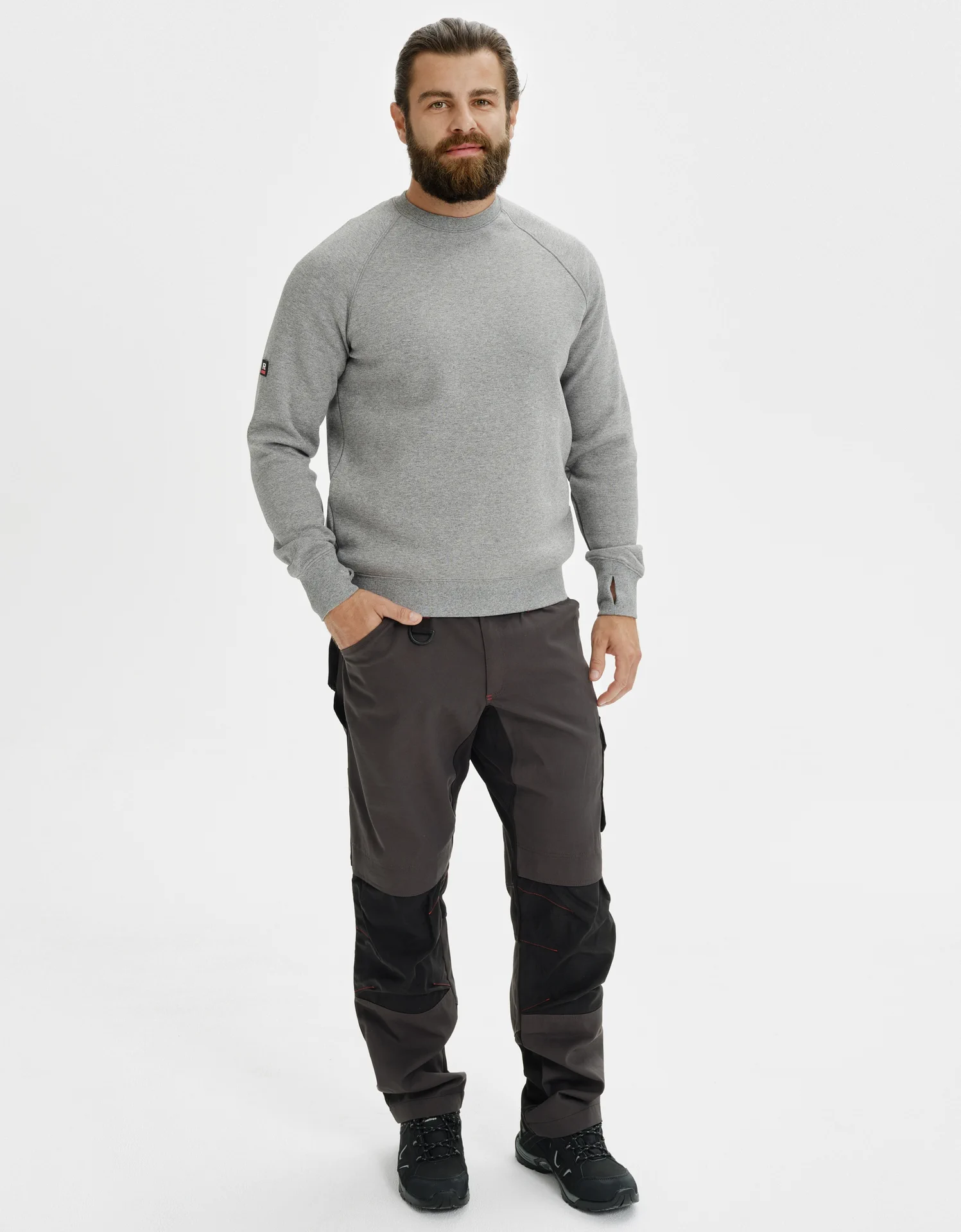 rimeck-w42-sweatshirt-vertex-dunkelgraumeliert-model-1 RIMECK Sweatshirt Vertex W42