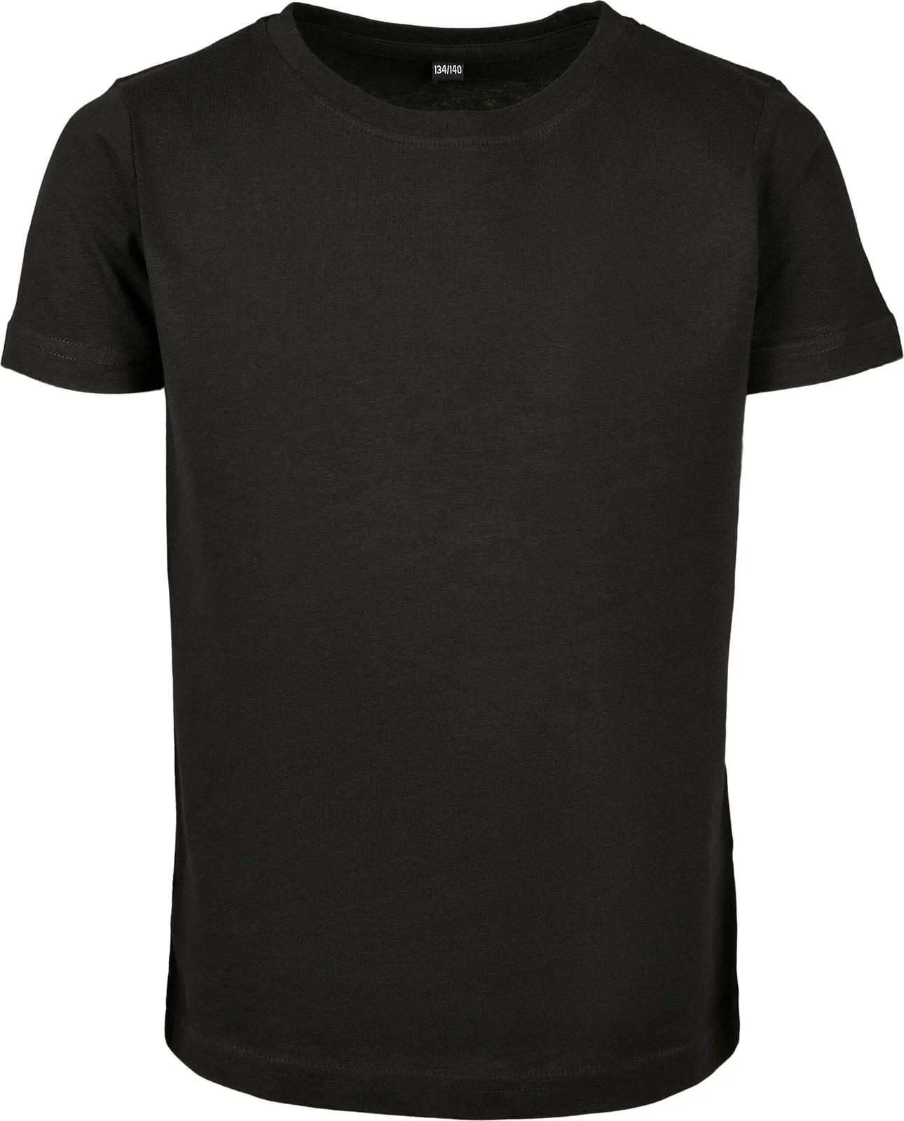 BYB-BY115-girls-short-sleeve-t-shirt-black-front-4 Build Your Brand Girls Short Sleeve Tee