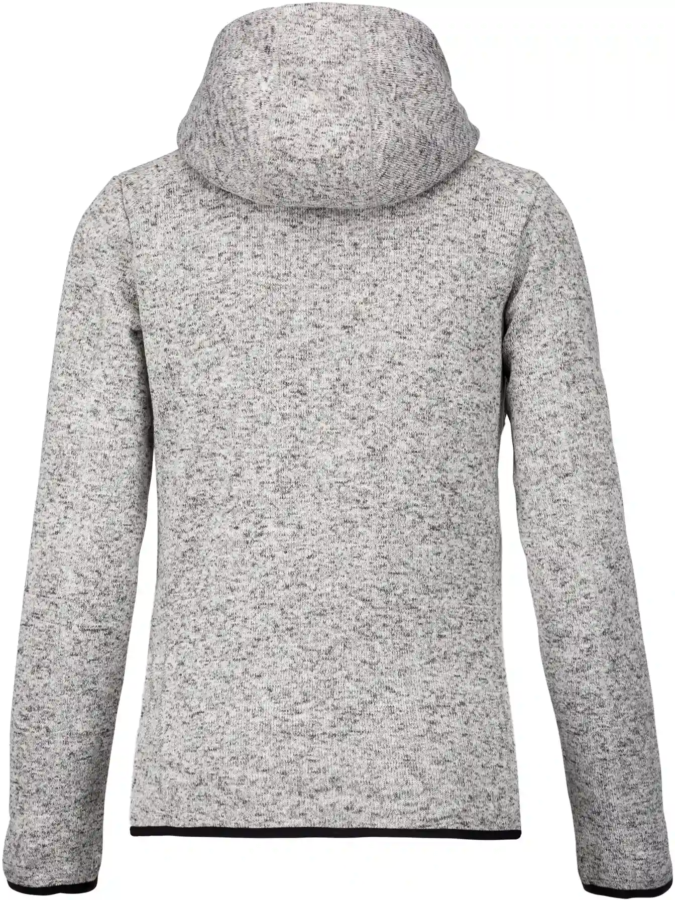 Kariban Damen Melange Kapuzen Strickfleece Jacke
