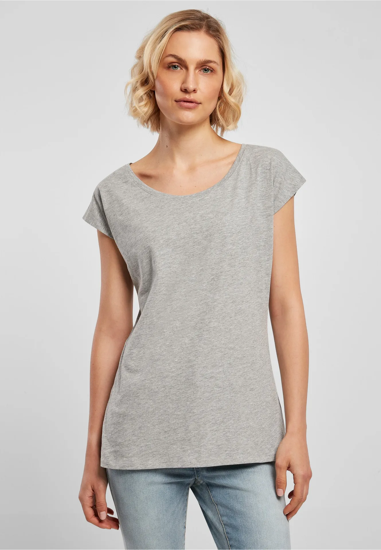 Build Your Brand Ladies Wide Neck Tee