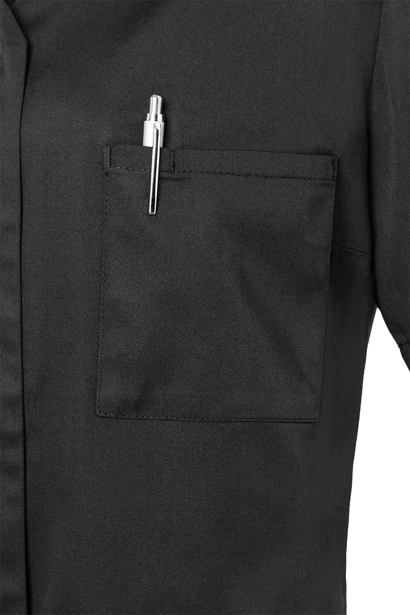 karlowsky-ks63-kurzarm-damenkasack-essential-black-detail-6 KARLOWSKY Kurzarm Damenkasack Essential