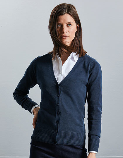 Russell Ladies V-Neck Knitted Cardigan Russell Ladies V-Neck Knitted Cardigan