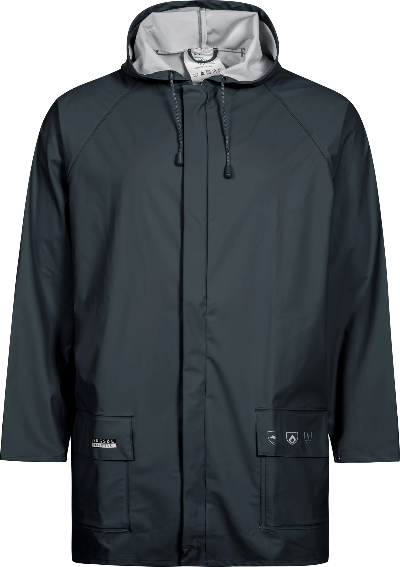 lyngsoe-fr-lr48-flammhemmende-regenjacke-navy-front-1 Lyngsøe FR-LR48 Flammhemmende Regenjacke