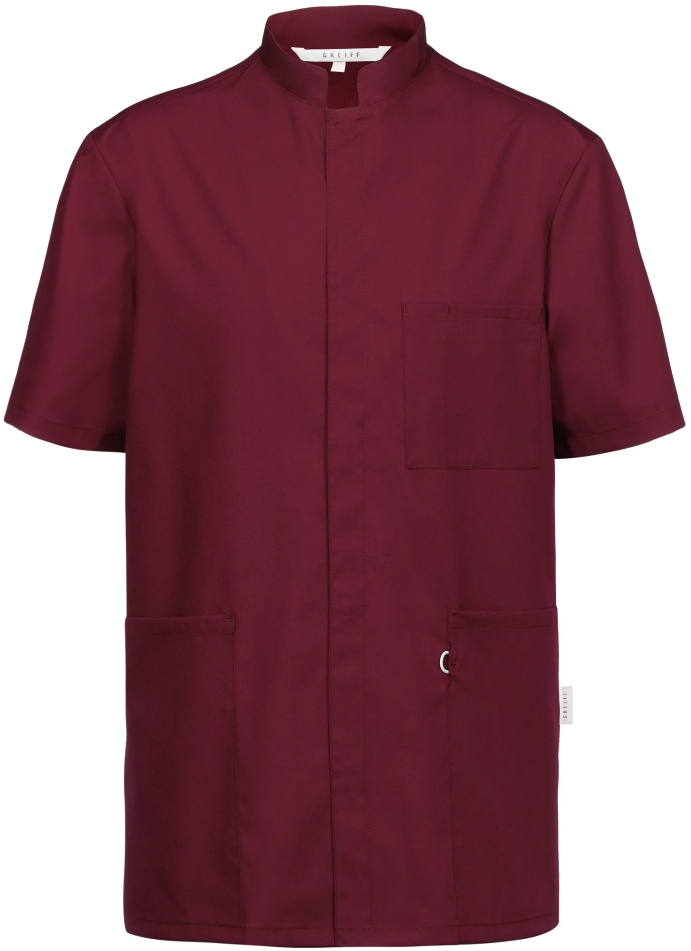 greiff-5006-unisex-kasack-rf_6560_bordeaux-front-2 GREIFF Unisex Kasack mit Stehkragen