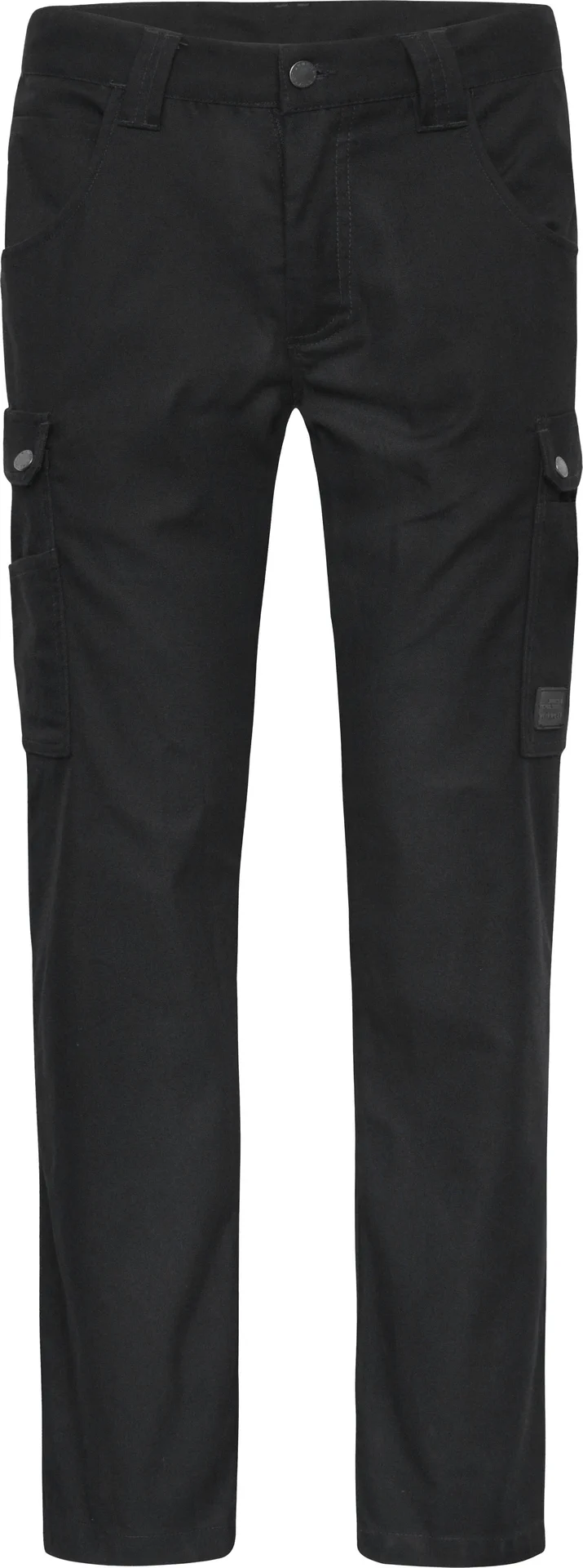 jn877-workwear-cargo-pants-black-front-3 James & Nicholson Workwear Cargo Pants