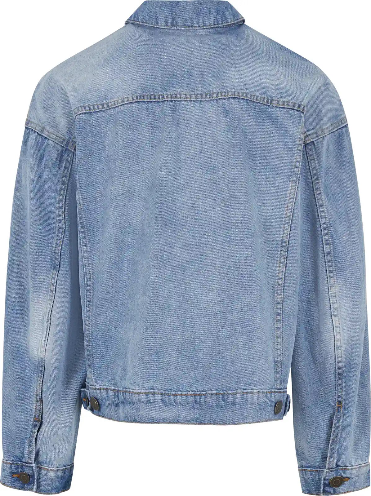 Build Your Brand Heavy Ounce Boxy Denim Jacket