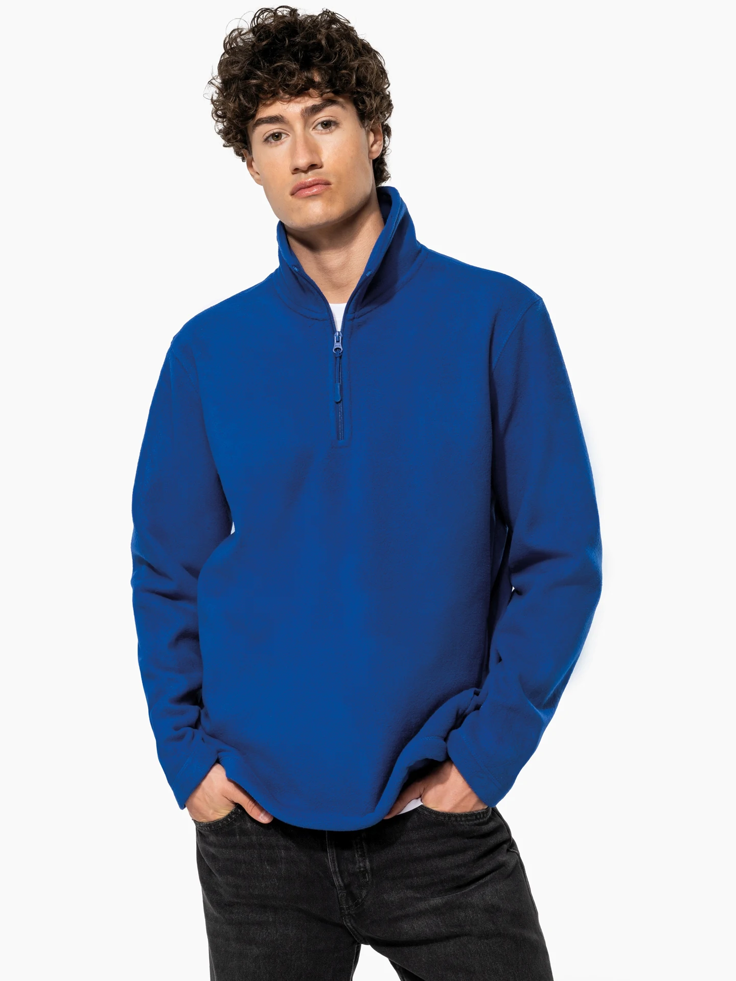 Kariban Microfleece Pullover mit 1/4 Zip "Enzo"