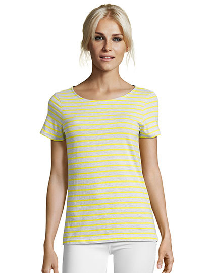 SOL'S Women`s Round Neck Striped T-Shirt Miles