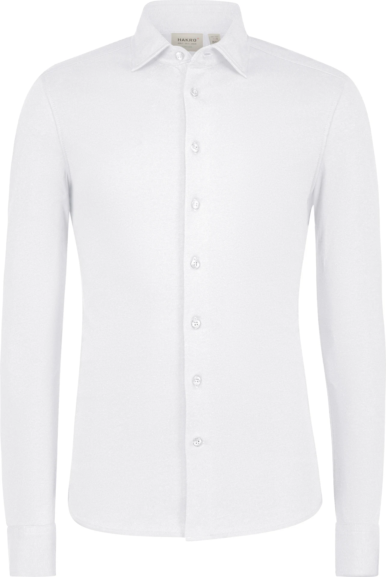 hakro-137-cotton-tec-hemd-weiss-front-1 HAKRO Hemd 1/1 Arm 137 Cotton Tec