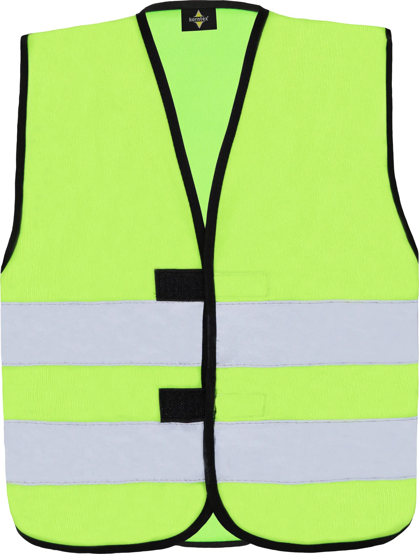 korntex-kw100-kids-hi-vis-functional-safety-vest-aarhus-limegreen-front-0 Korntex Kids´ Hi-Vis Functional Safety Vest Aarhus