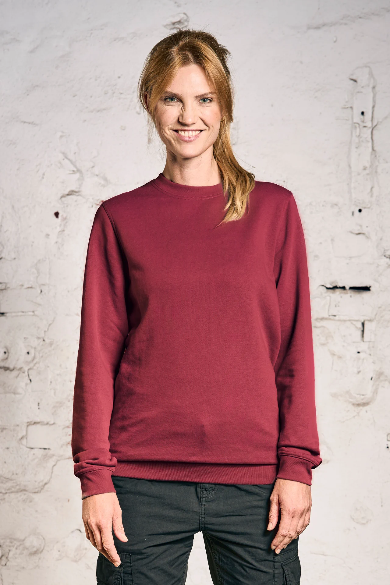 promodoro-5077-unisex-sweater-granat-model-0 Promodoro Unisex Sweater