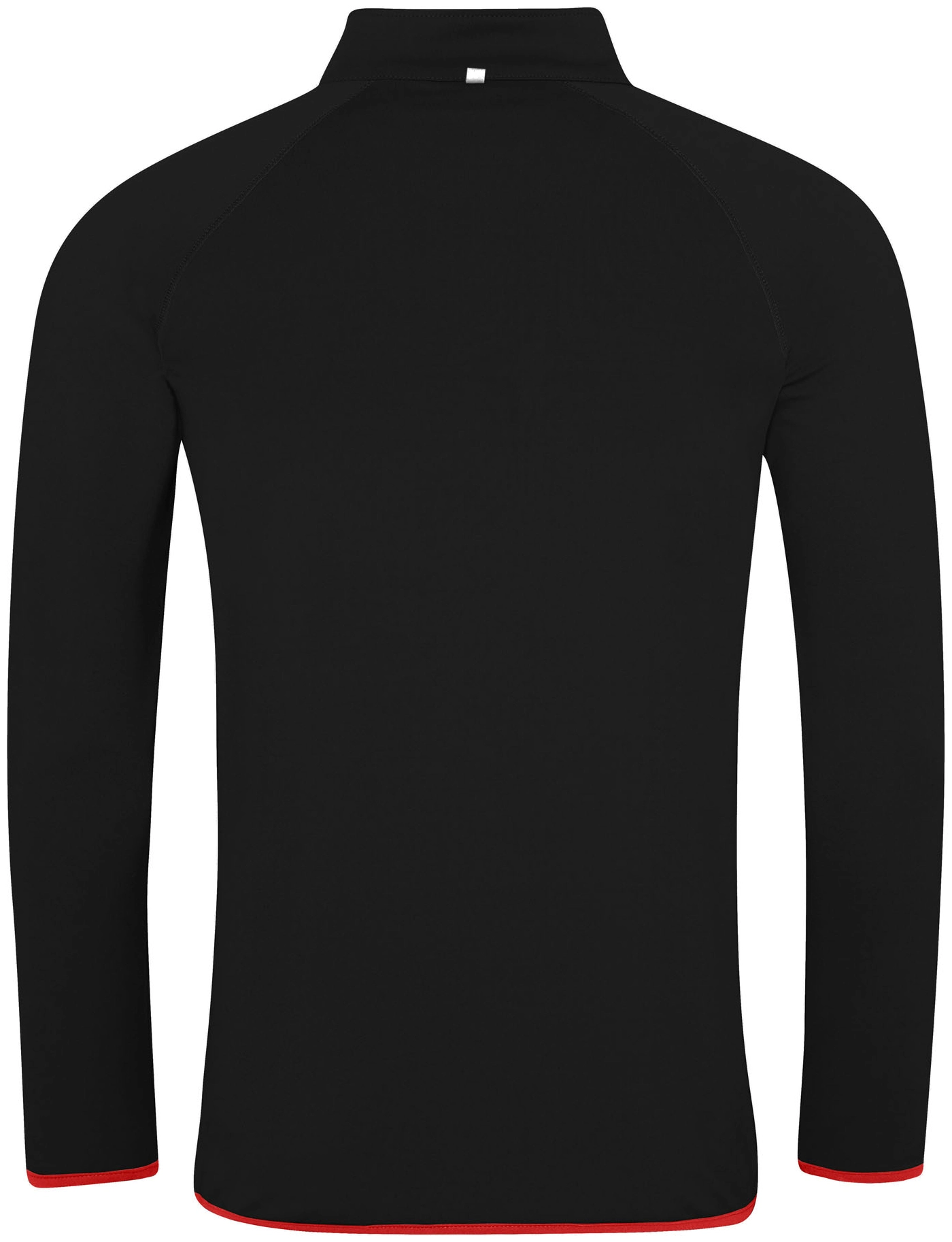 justcool-jc031-mens-cool-half-zip-sweatshirt-jetblack-firered-back-3 Just Cool Men's Cool 1/2 Zip Sweat