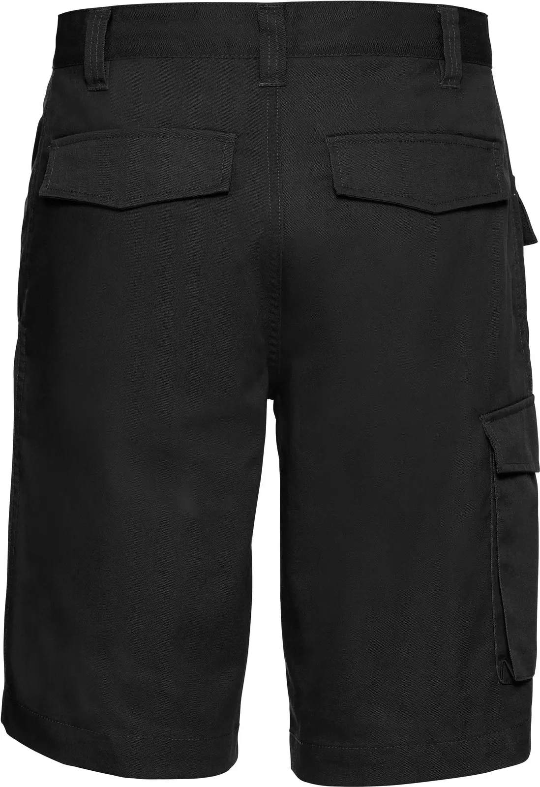 russell-r002m-poly-cotton-twill-shorts-black-back-5 Russell Workwear Polycotton Twill Shorts