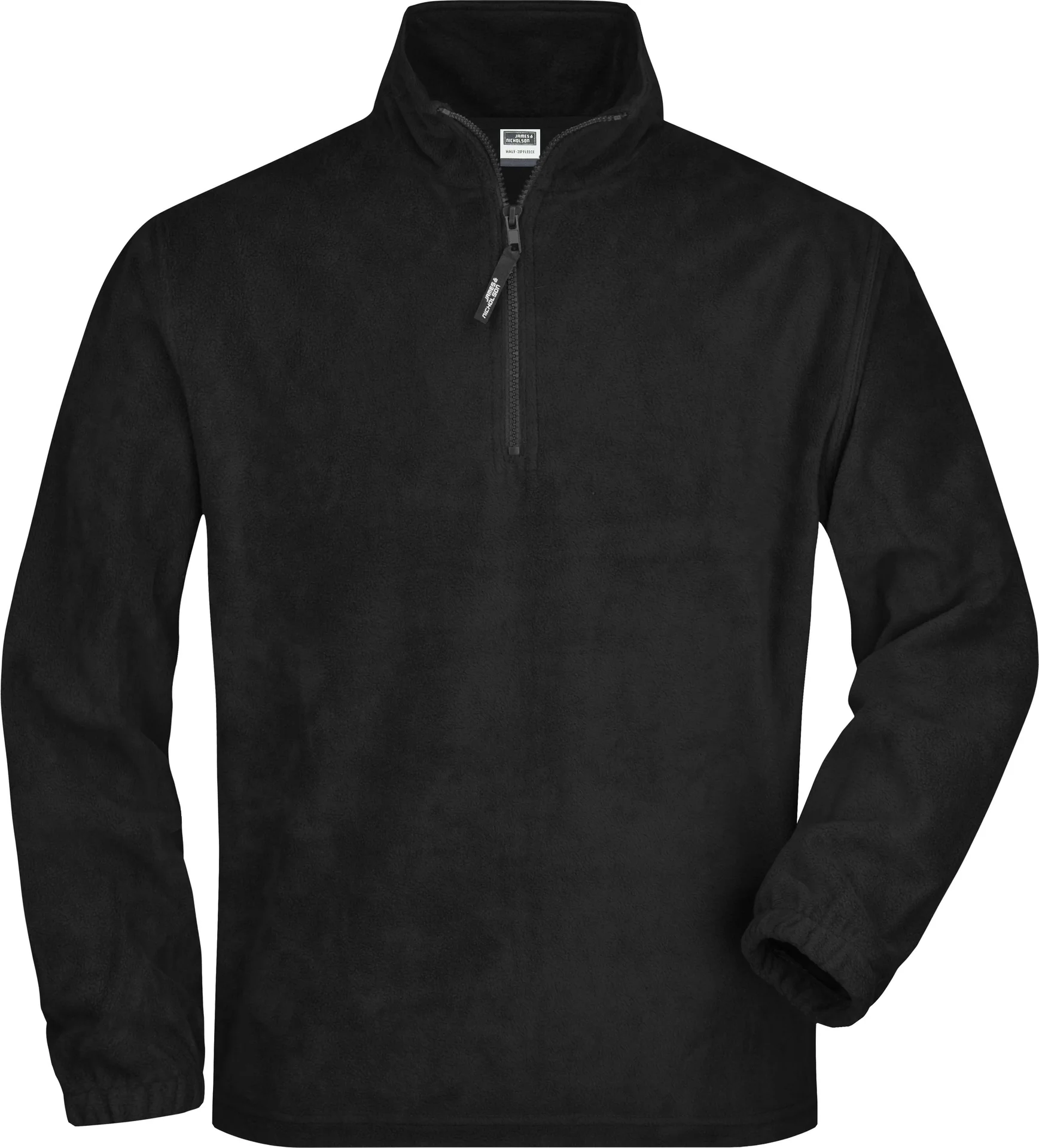 jn043-half-zip-fleece-black-front-3 James & Nicholson Half-Zip Fleece