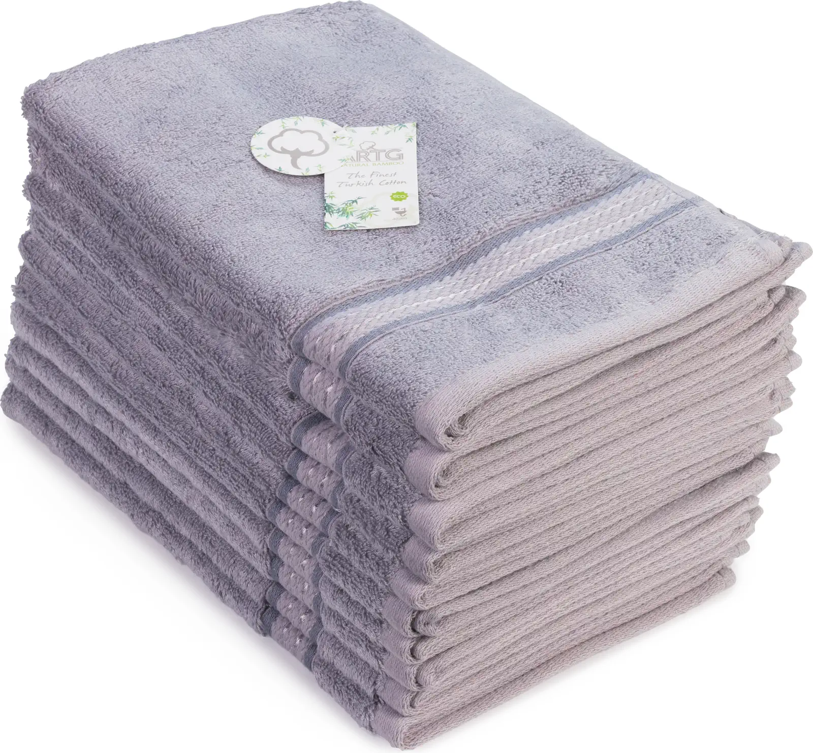 artg-ar405-natural-bamboo-guest-towel-lightgrey-front-1 ARTG Natural Bamboo Guest Towel