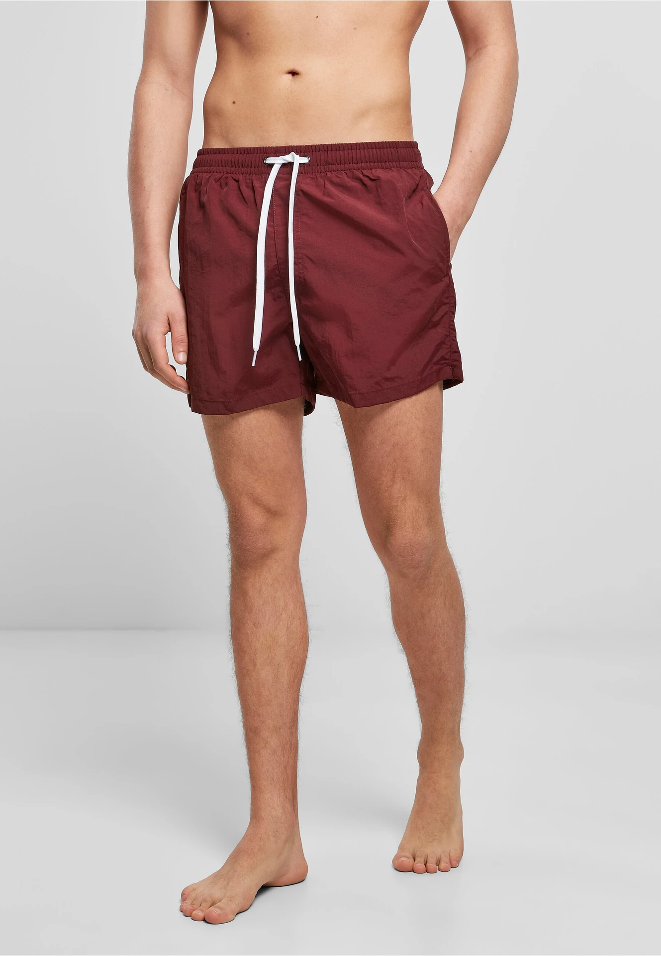 BYB-BY050-swim-shorts-cherry-model-0 Build Your Brand Swim Shorts
