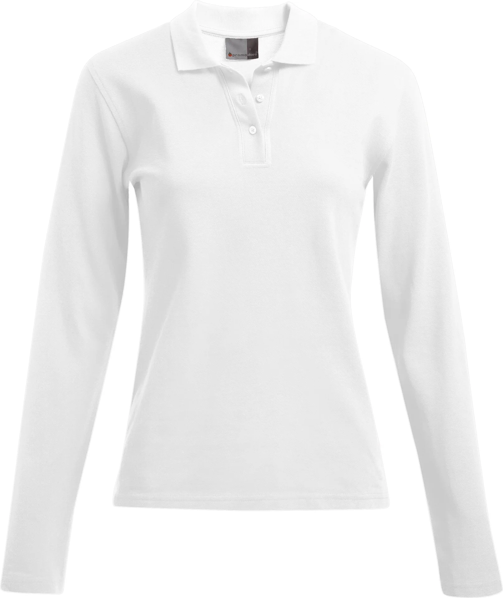 promodoro-4605-womens-heavy-polo-long-sleeve-white-front-3 Promodoro Women's Heavy Polo Longsleeve