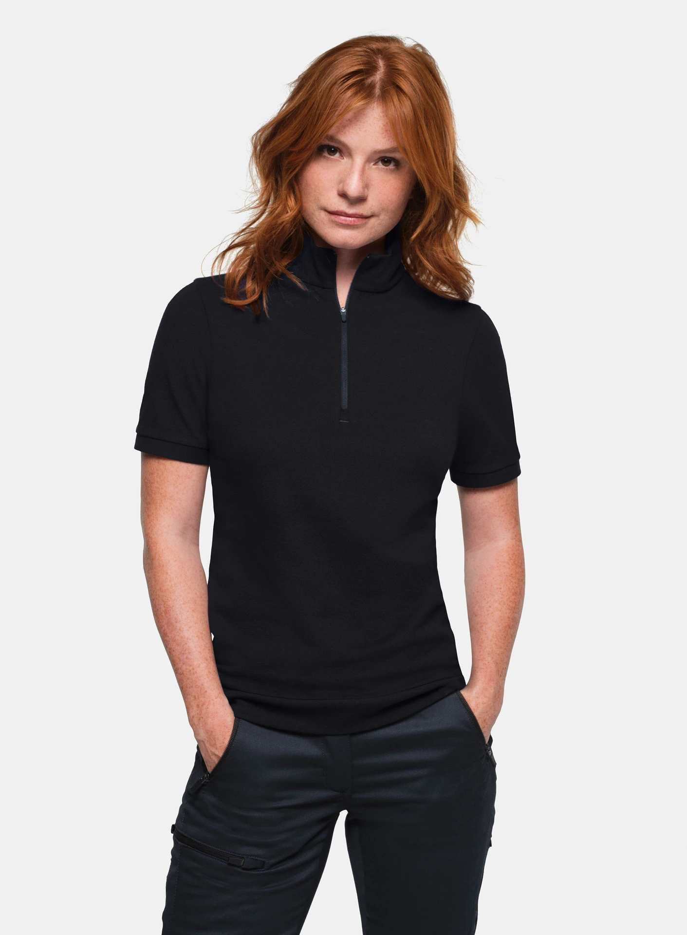 HAKRO Damen Zip-Shirt 334 Piqué MIKRALINAR® ECO