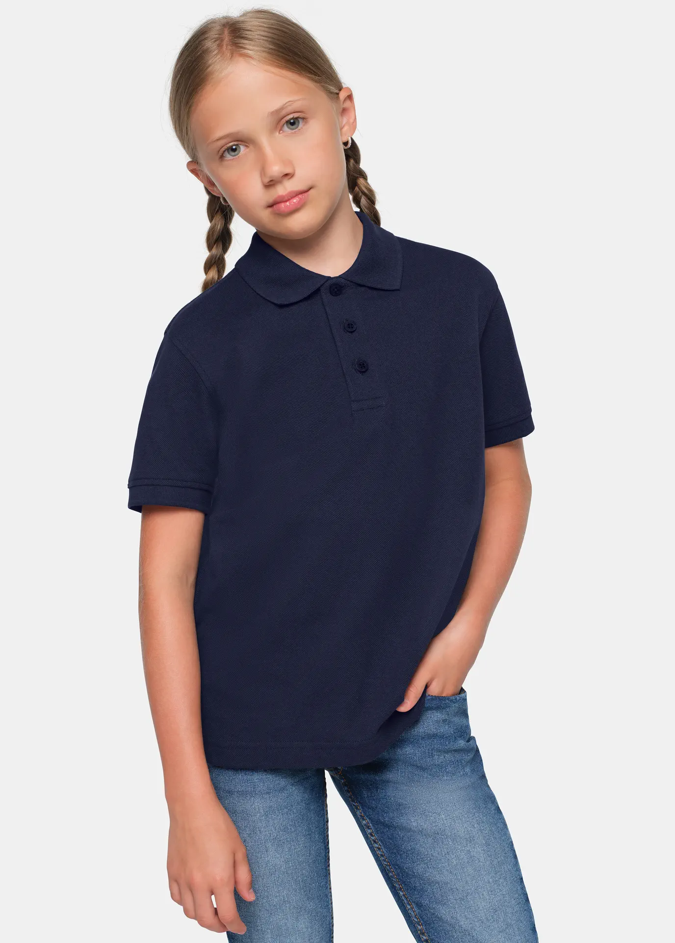 hakro-545-kinder-poloshirt-bio-baumwolle-tinte-model-0 HAKRO Kinder Poloshirt 545 Bio-Baumwolle