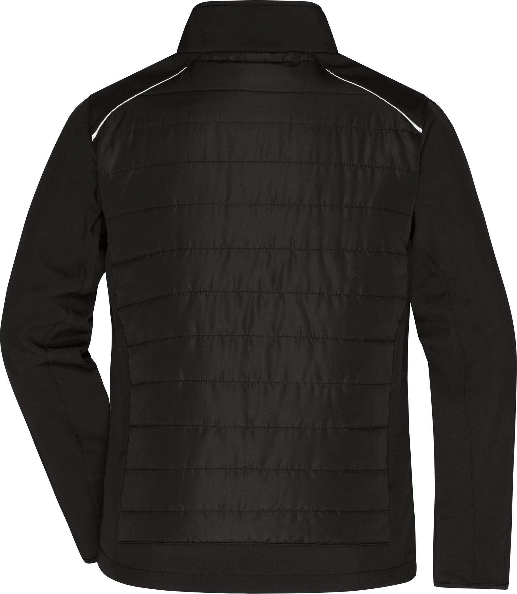 jn1820-mens-hybrid-jacket-black-black-back-5 James & Nicholson Men's Hybrid Jacket 1820