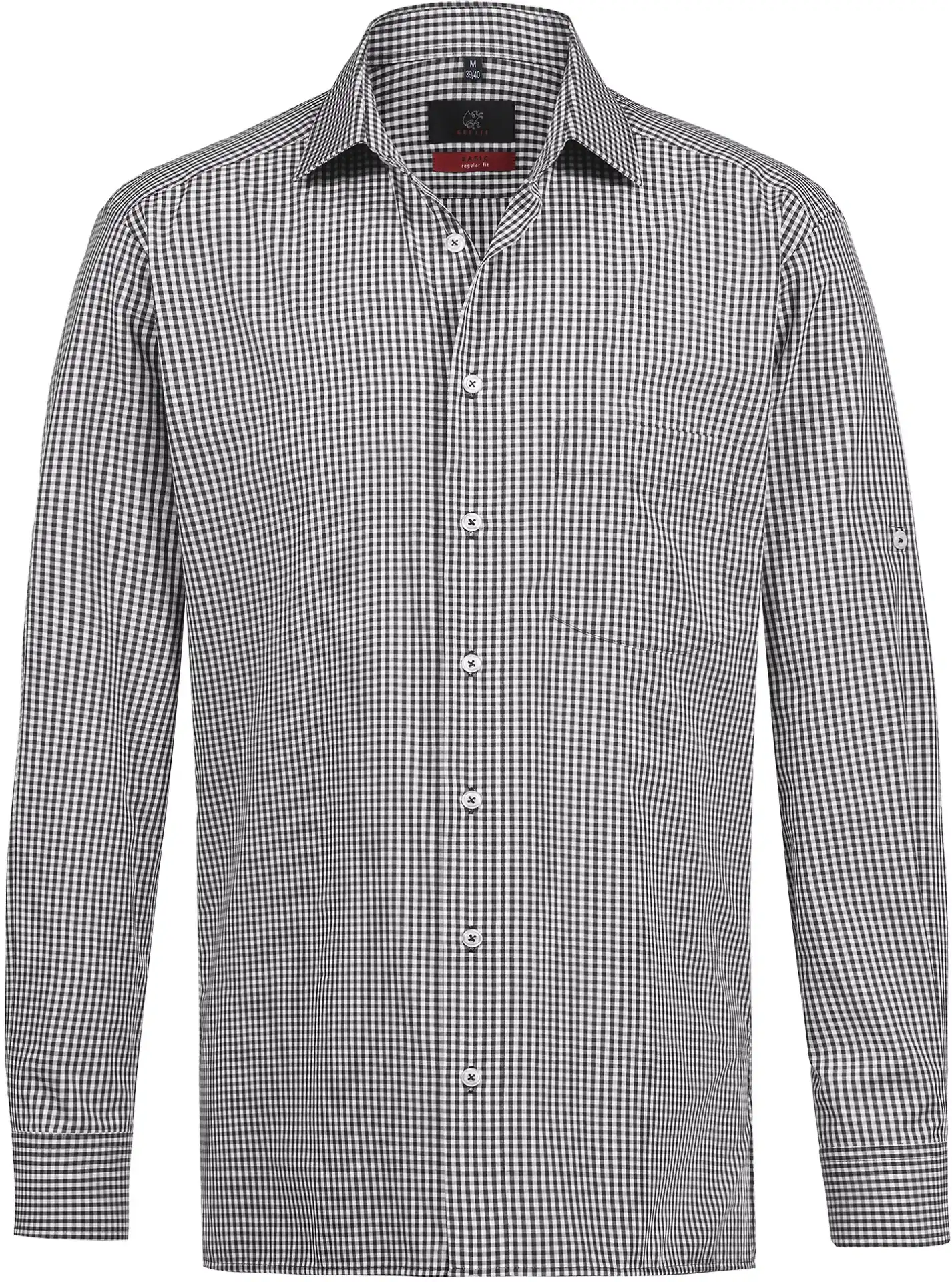greiff-67213-herren-hemd-11-rf-basic_1170_schwarz-front-2 GREIFF Herren Hemd vichy karo BASIC Regular Fit