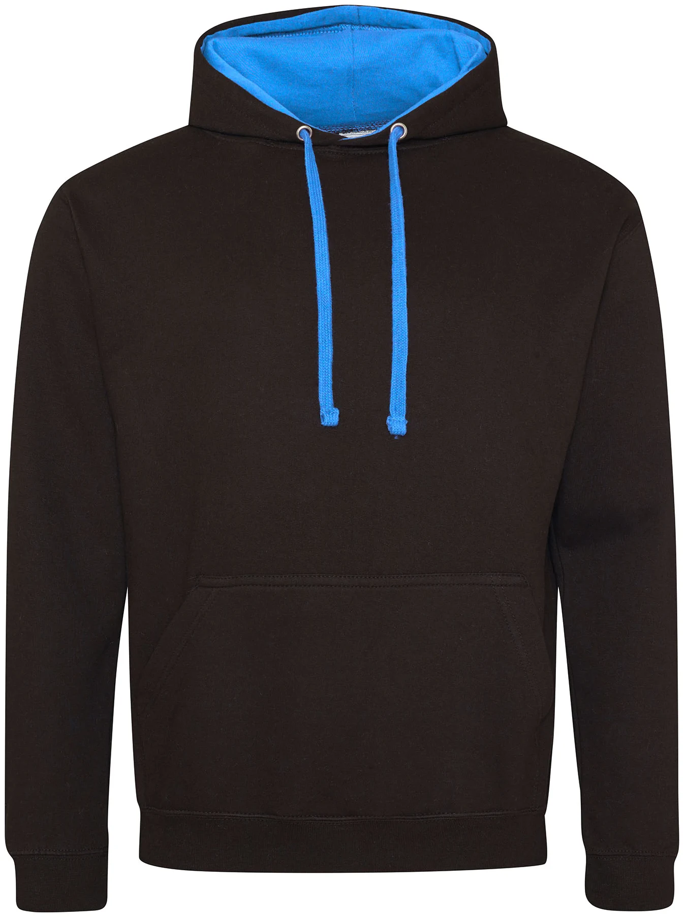justhoods-jh003-varsity-hoodie-jetblack-sapphireblue-front-1 Just Hoods Varsity Hoodie