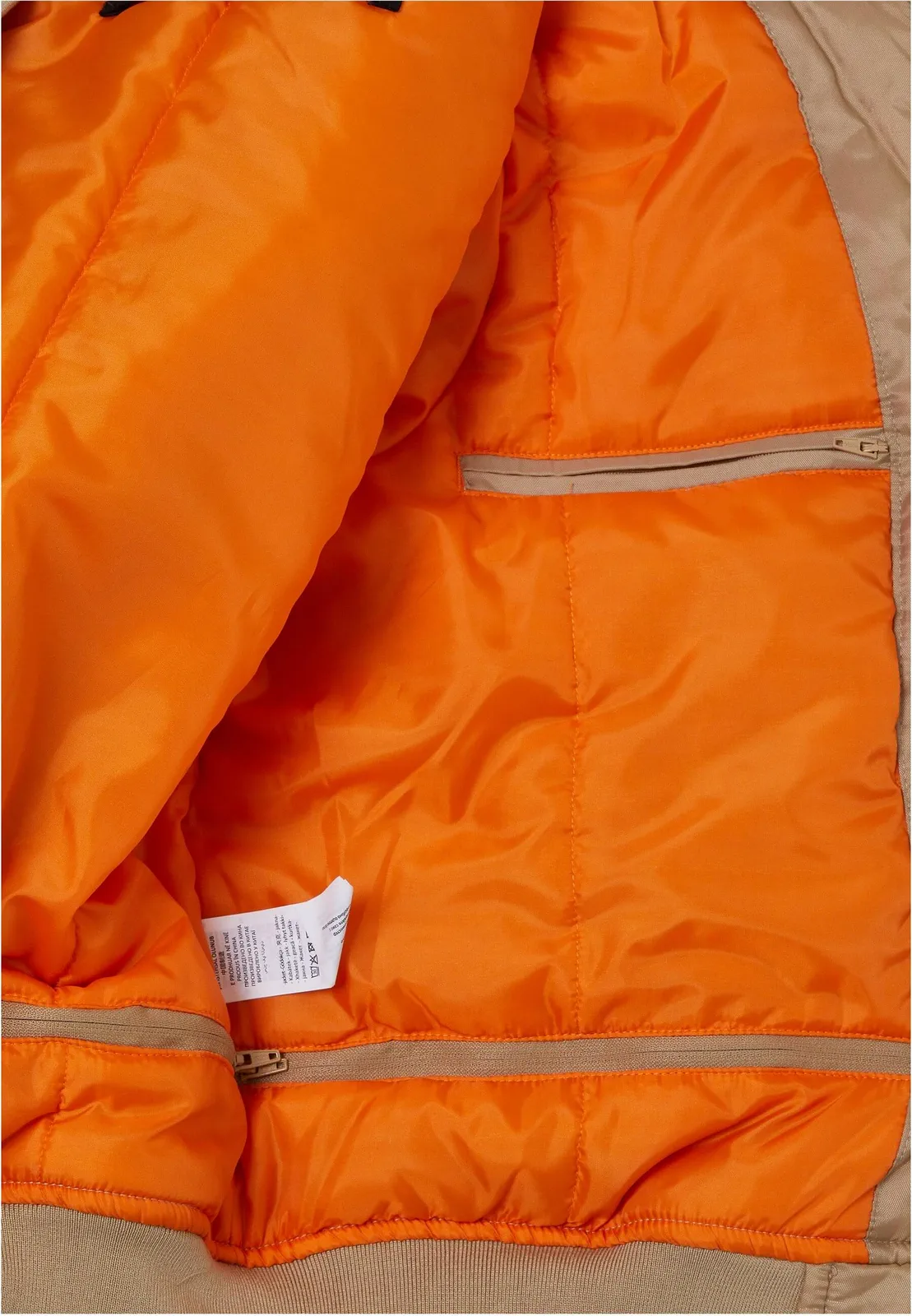 BYB-BY030-bomber-jacket-beige-detail-9 Build Your Brand Bomber Jacket
