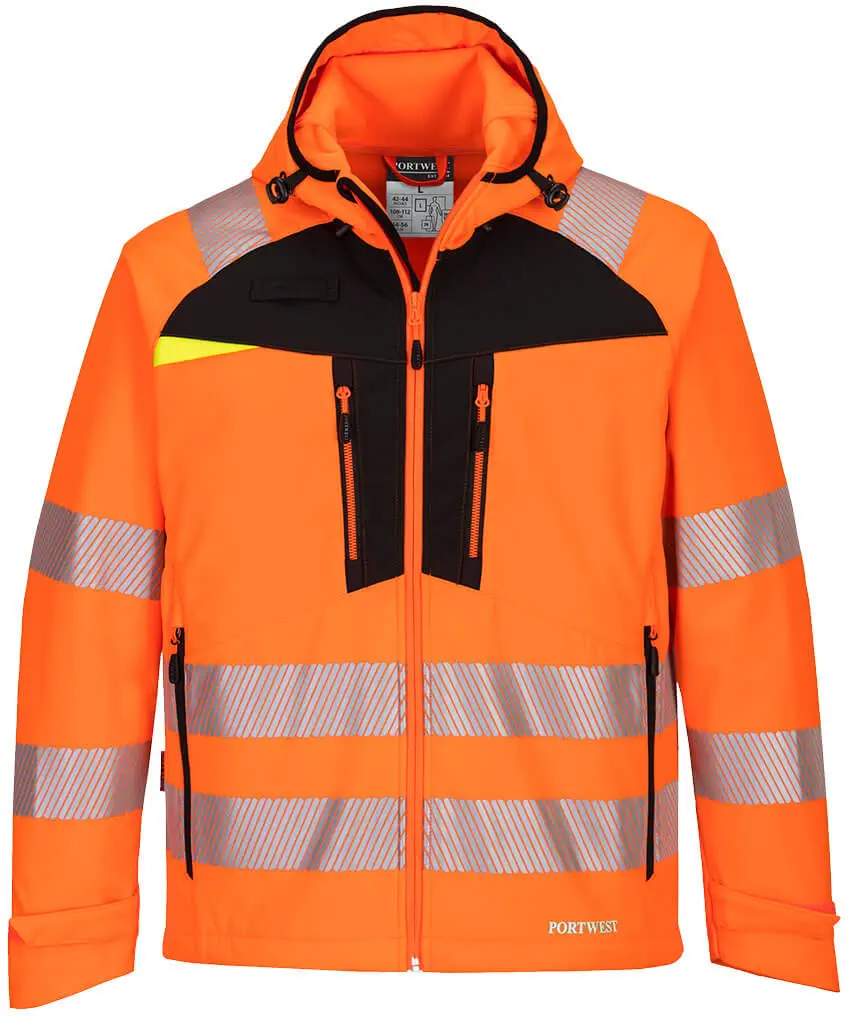 leuchtorange/schwarz
