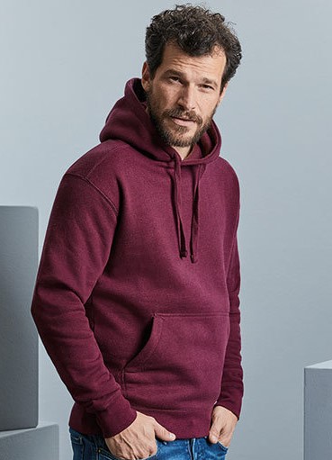 Russell Men`s Authentic Melange Hooded Sweat