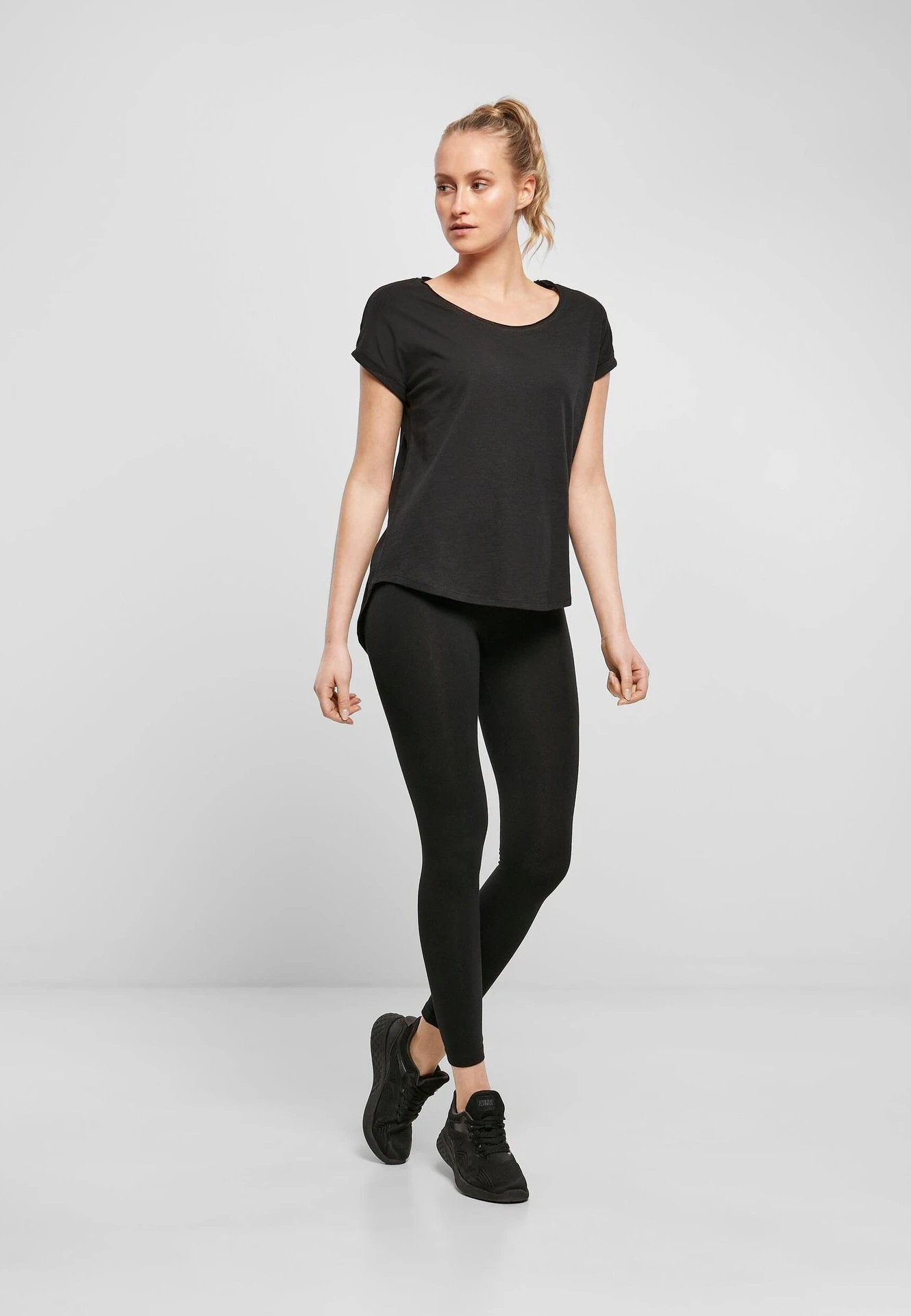 Build Your Brand Ladies Long Slub Tee