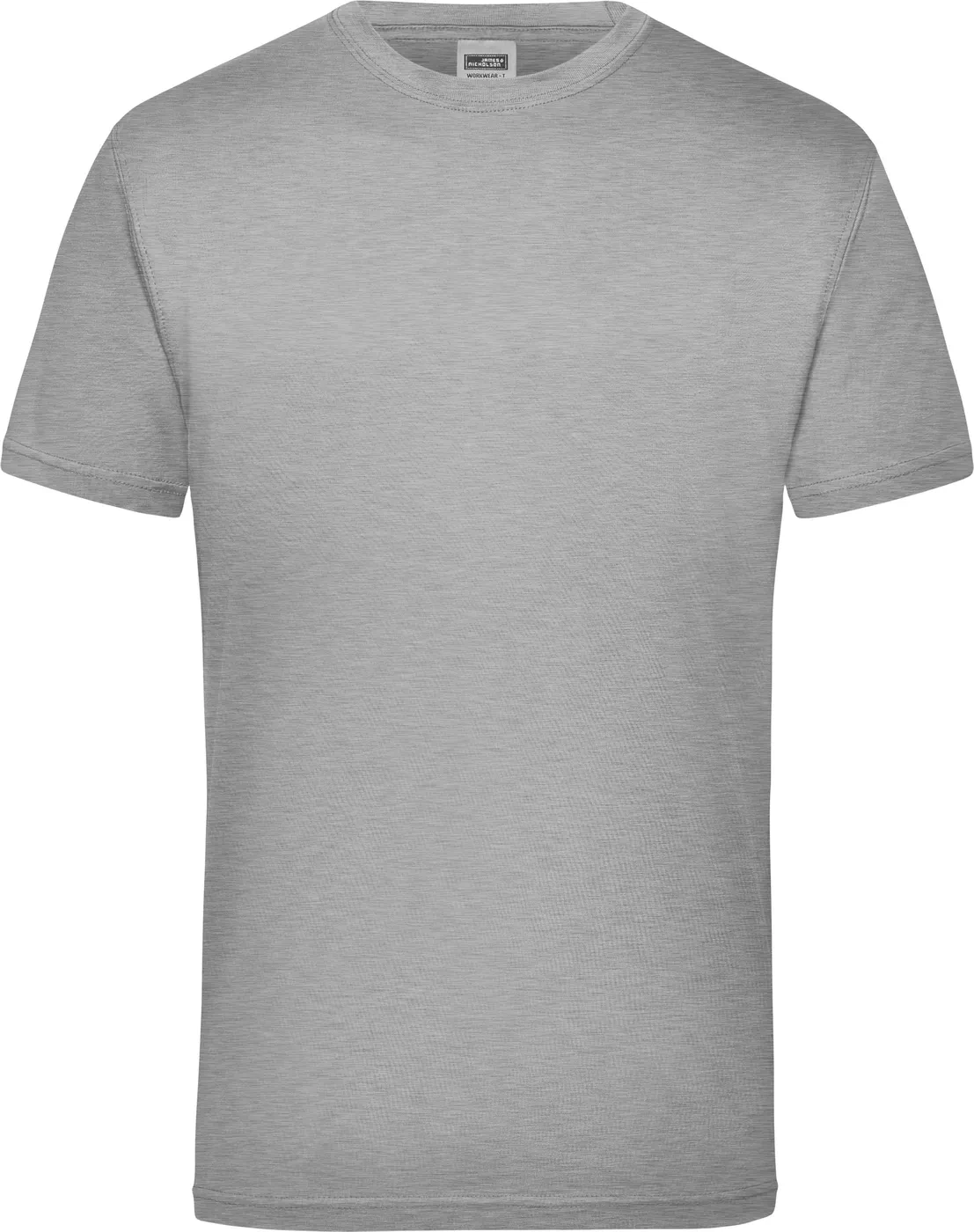 jn800-workwear-t-shirt-men-greyheather-front-3 James & Nicholson Men's Workwear-T